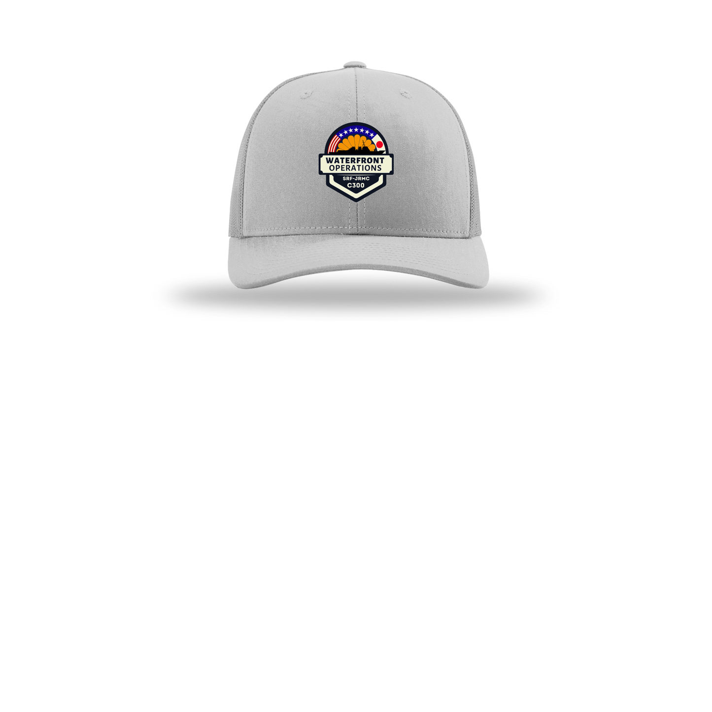 waterfront-operations-retro-trucker-cap-embroidery-capfront-R112-lightgrey-flat-front