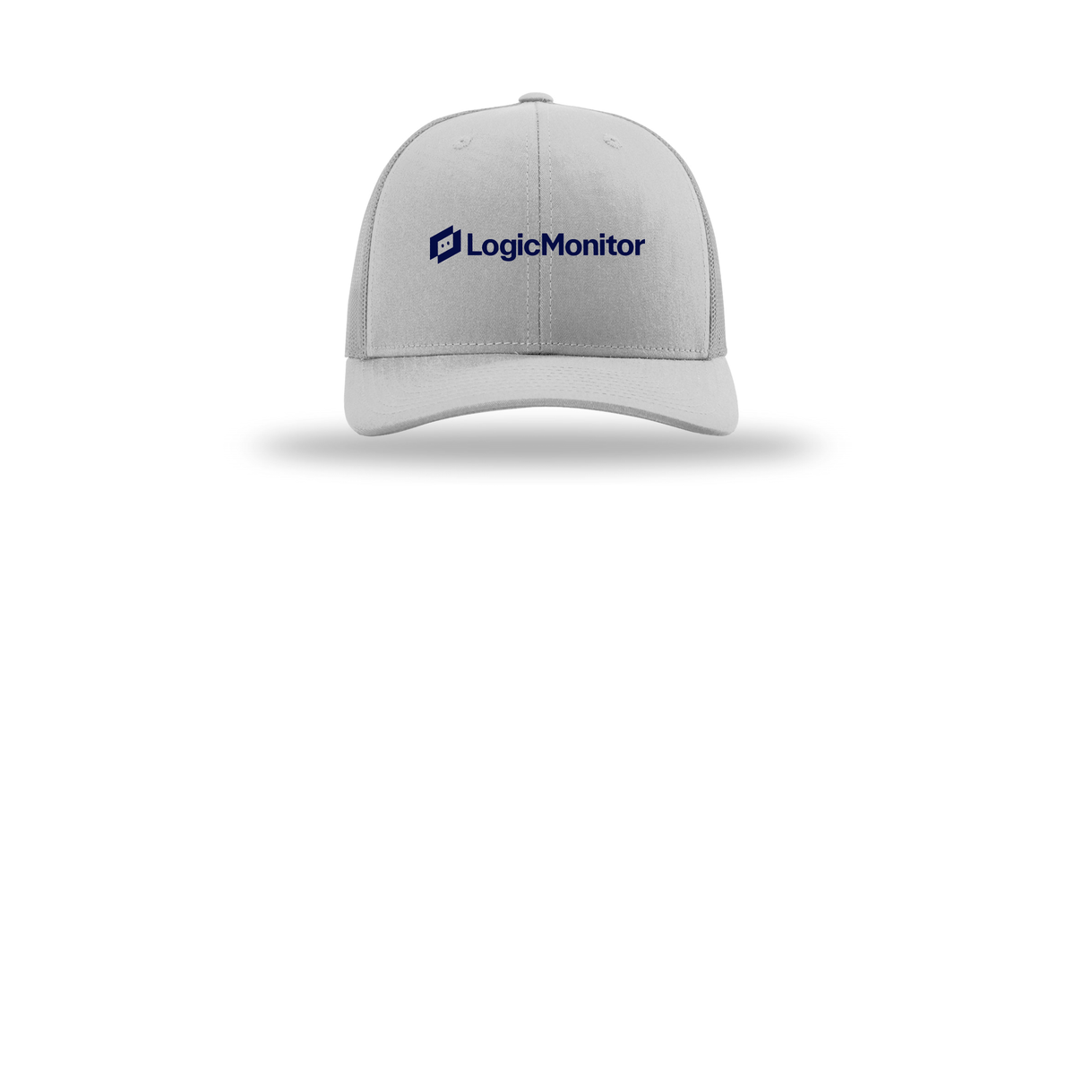 logicmonitor-richardson-trucker-cap-embroidery-capfront-R112-lightgrey-flat-front