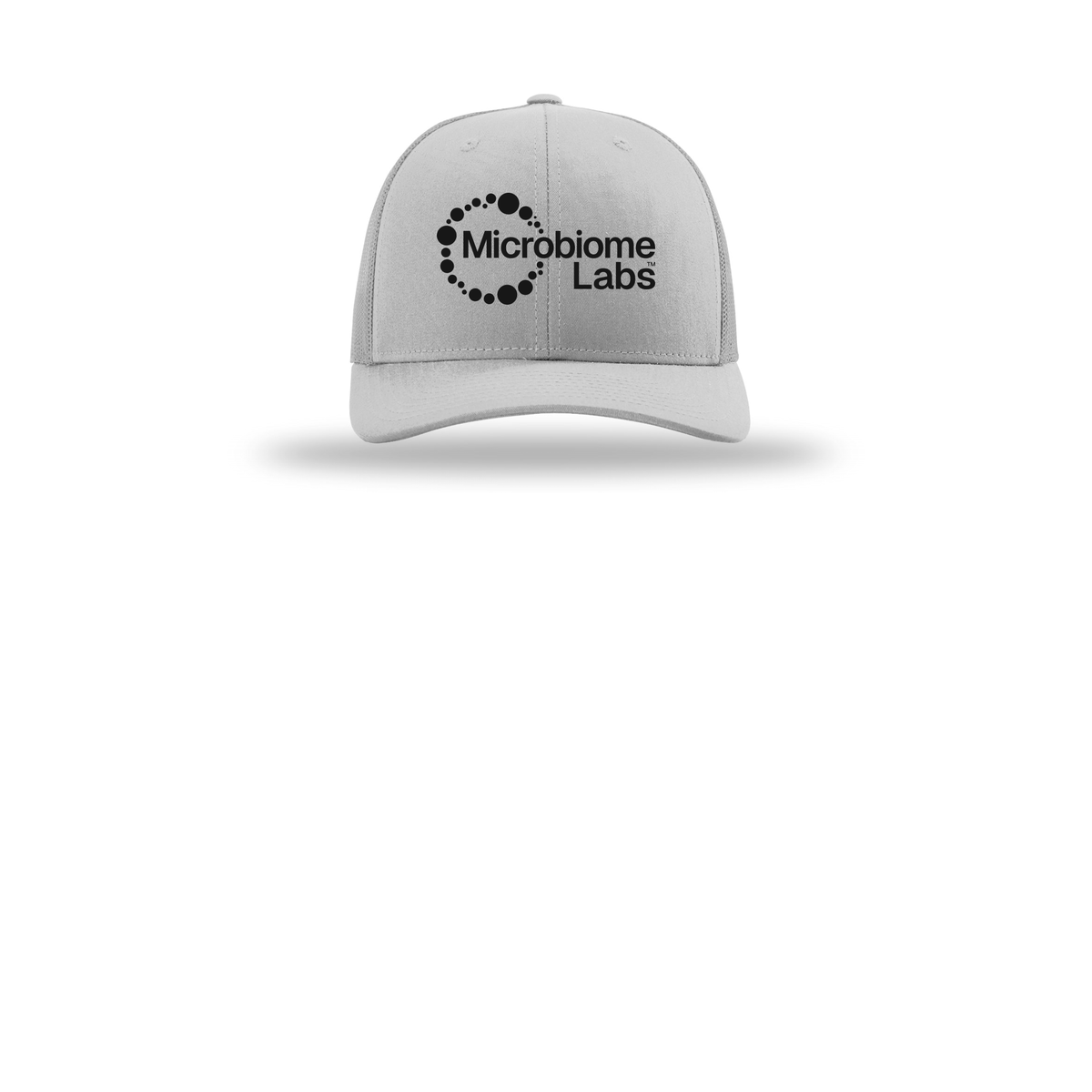 microbiomelabs-richardson-trucker-cap-embroidery-capfront-R112-lightgrey-flat-front