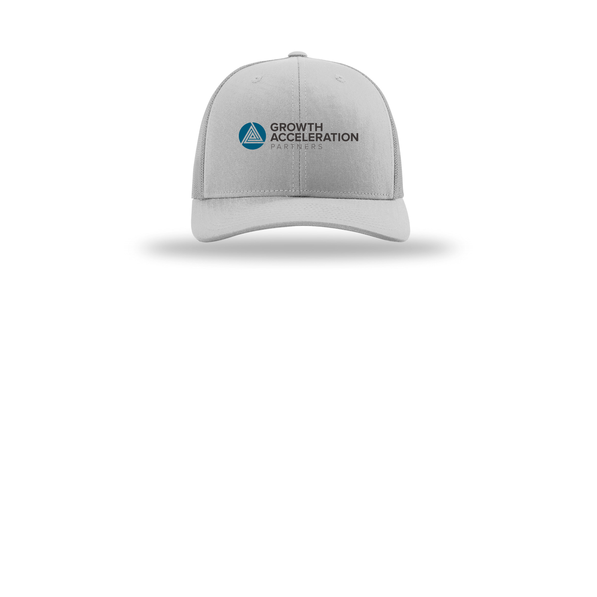 growthaccelerationpartners-richardson-trucker-cap-embroidery-capfront-R112-lightgrey-flat-front