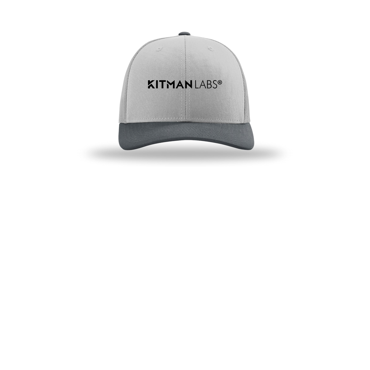 kitmanlabs-richardson-trucker-cap-embroidery-capfront-R112-lightgreylightgreygunmetal-flat-front
