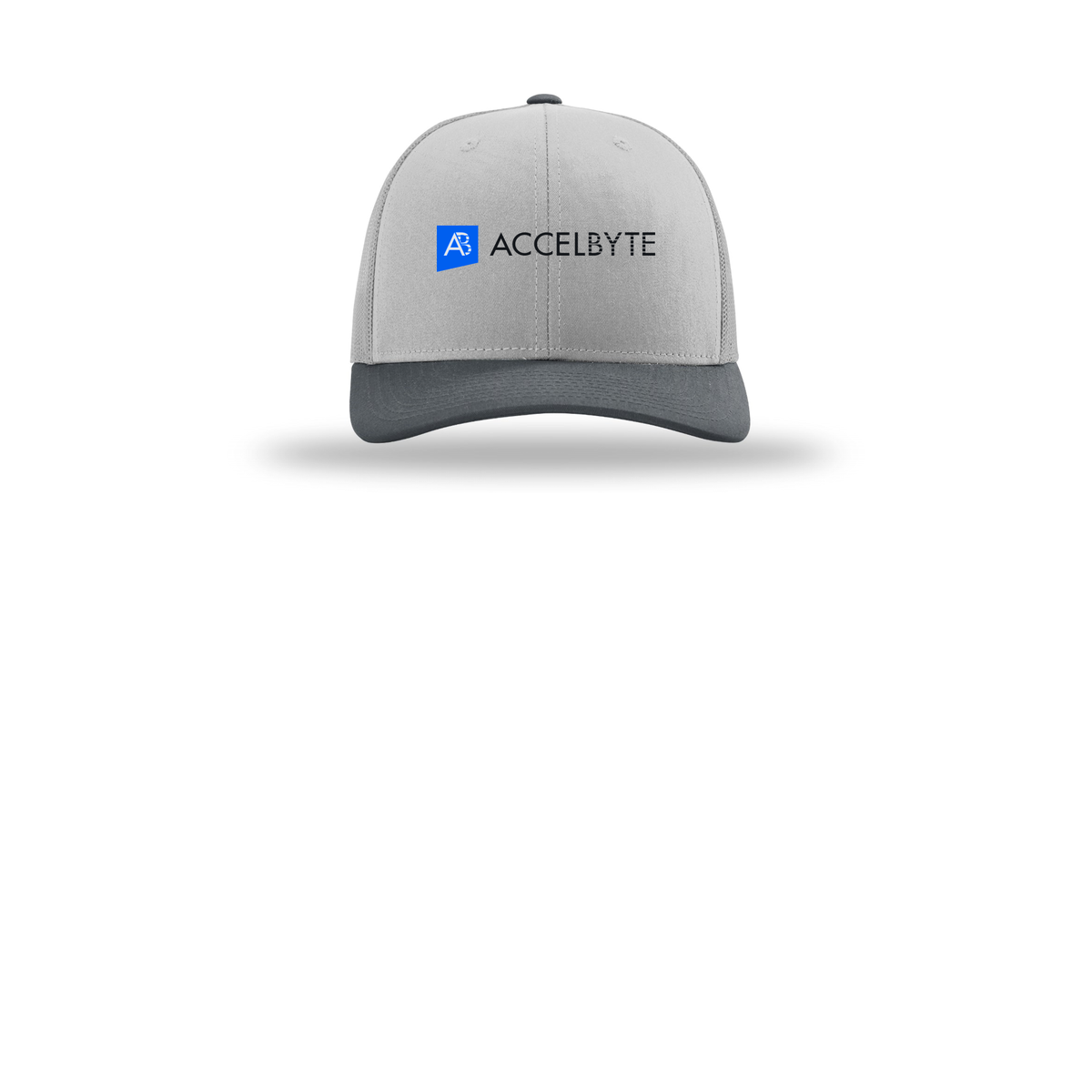 accelbyte-richardson-trucker-cap-embroidery-capfront-R112-lightgreylightgreygunmetal-flat-front