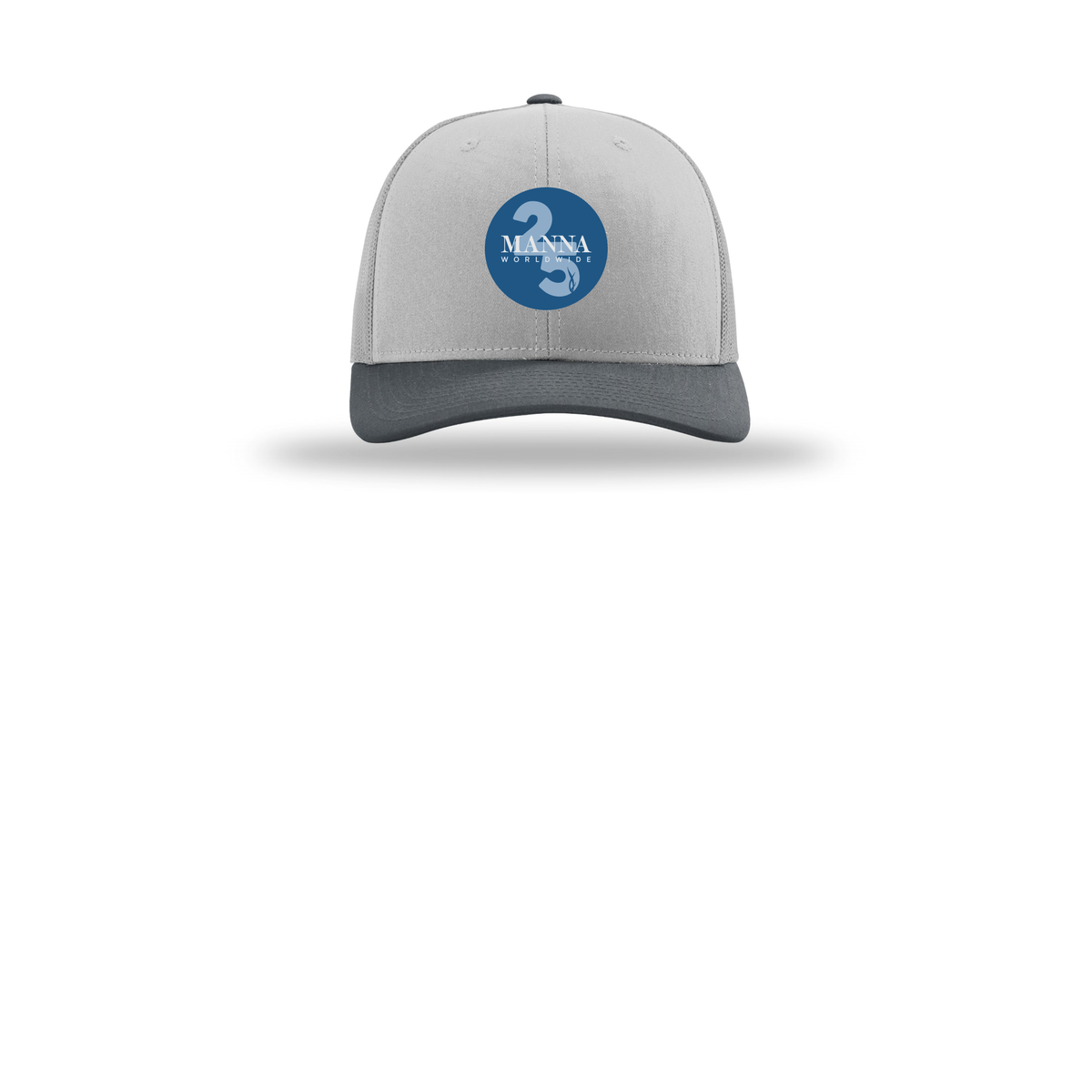 mannaworldwide-richardson-trucker-cap-embroidery-capfront-R112-lightgreylightgreygunmetal-flat-front