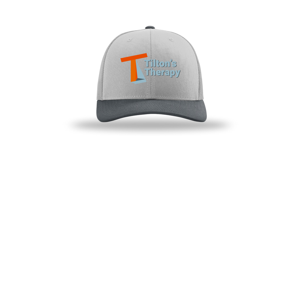 tiltonstherapy-richardson-trucker-cap-embroidery-capfront-R112-lightgreylightgreygunmetal-flat-front