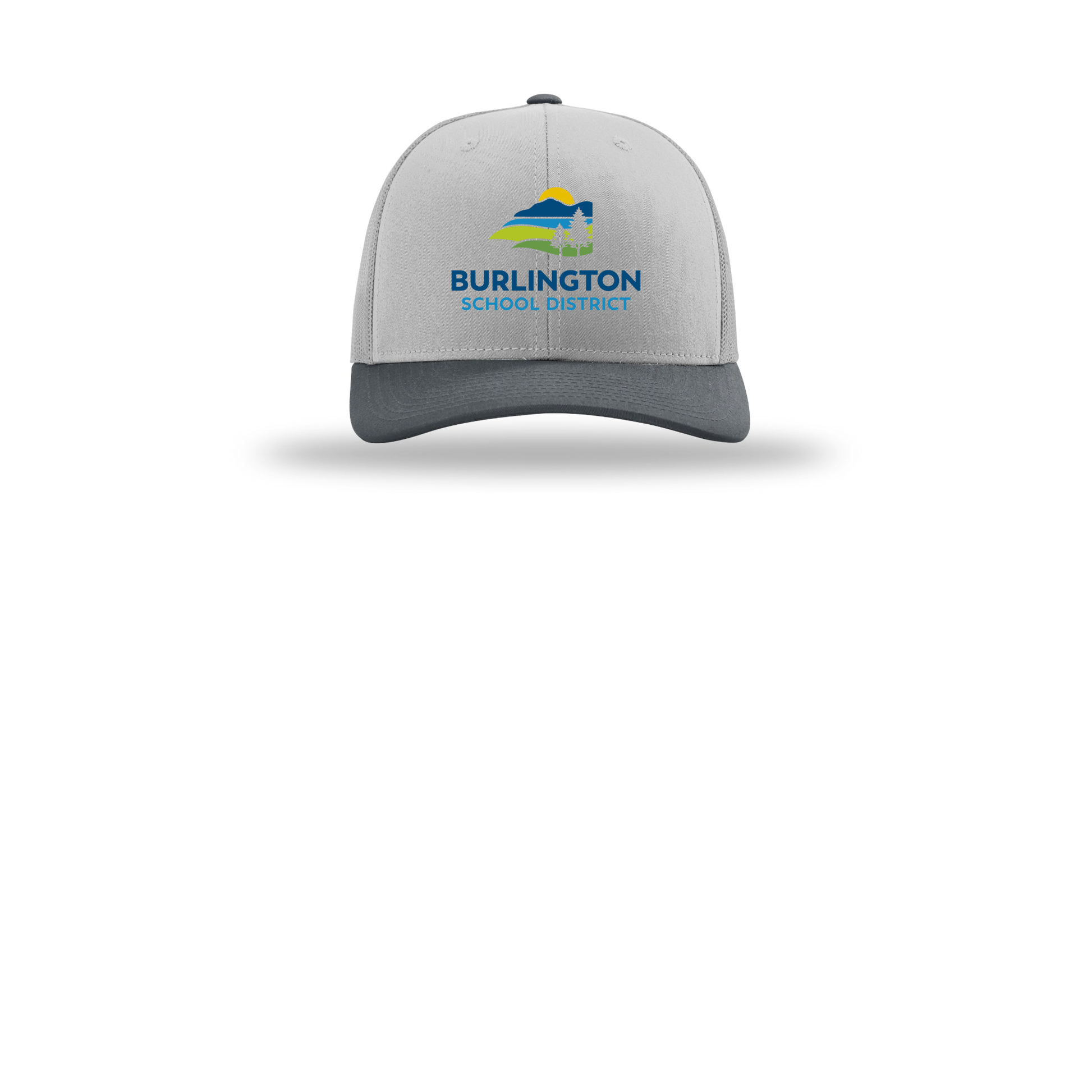 bsdvt-richardson-trucker-cap-embroidery-capfront-R112-lightgreylightgreygunmetal-flat-front