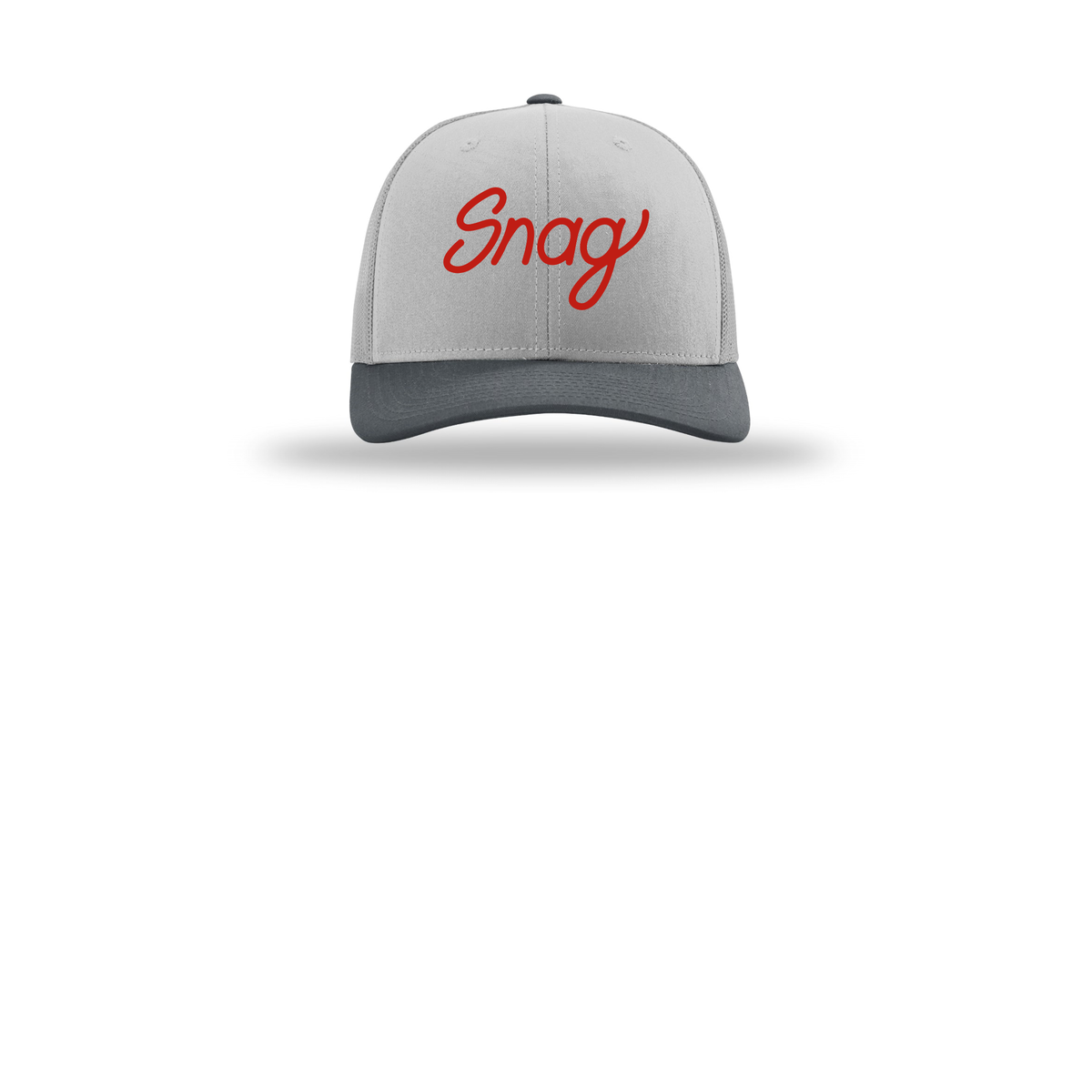 snagdelivery-richardson-trucker-cap-embroidery-capfront-R112-lightgreylightgreygunmetal-flat-front