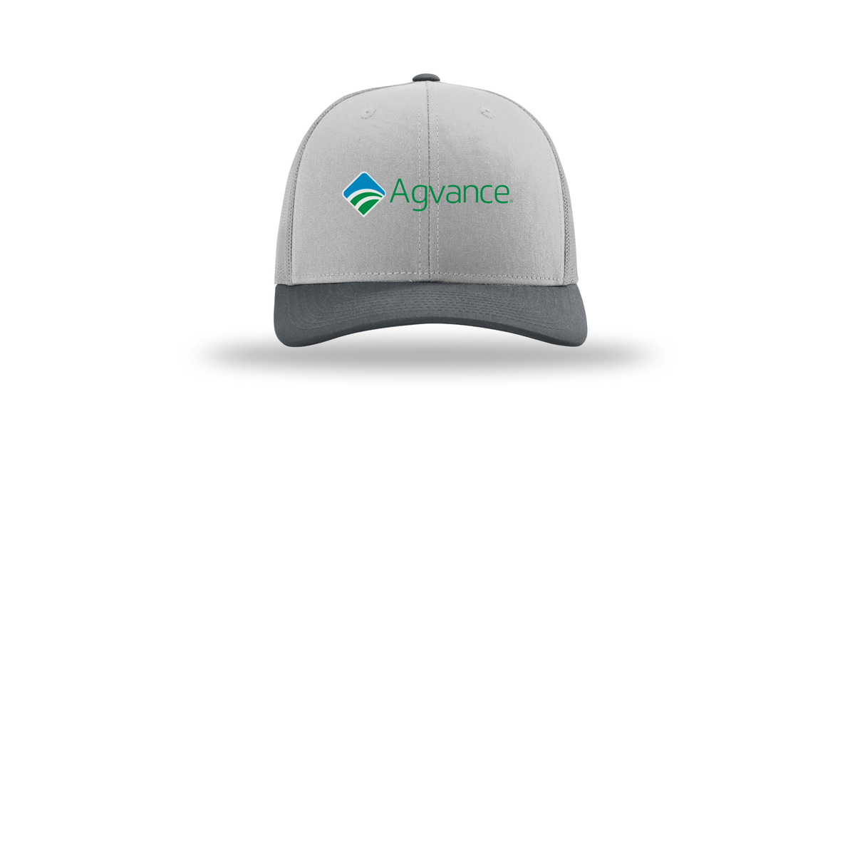 agvance-richardson-trucker-cap-embroidery-capfront-R112-lightgreylightgreygunmetal-flat-front