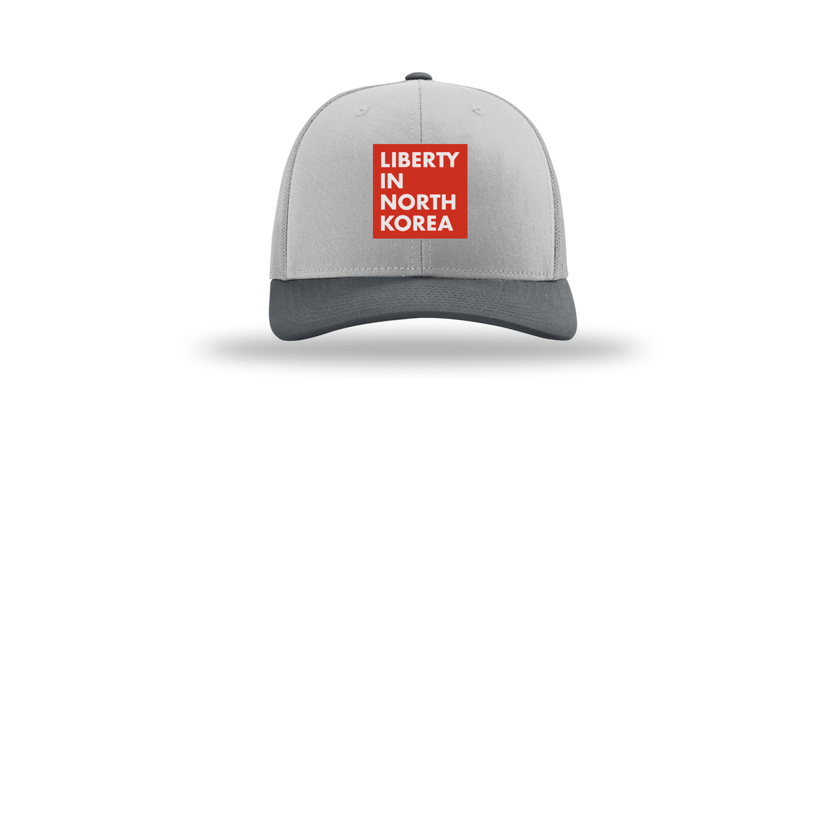 libertyinnorthkorea-richardson-trucker-cap-embroidery-capfront-R112-lightgreylightgreygunmetal-flat-front