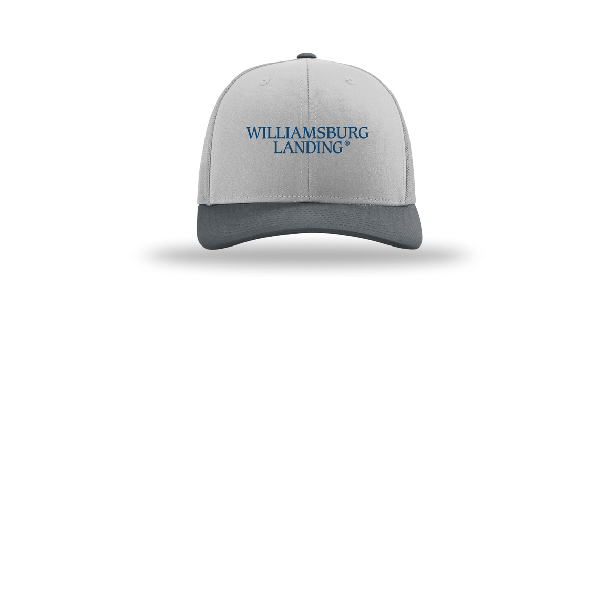 williamsburglanding-richardson-trucker-cap-embroidery-capfront-R112-lightgreylightgreygunmetal-flat-front
