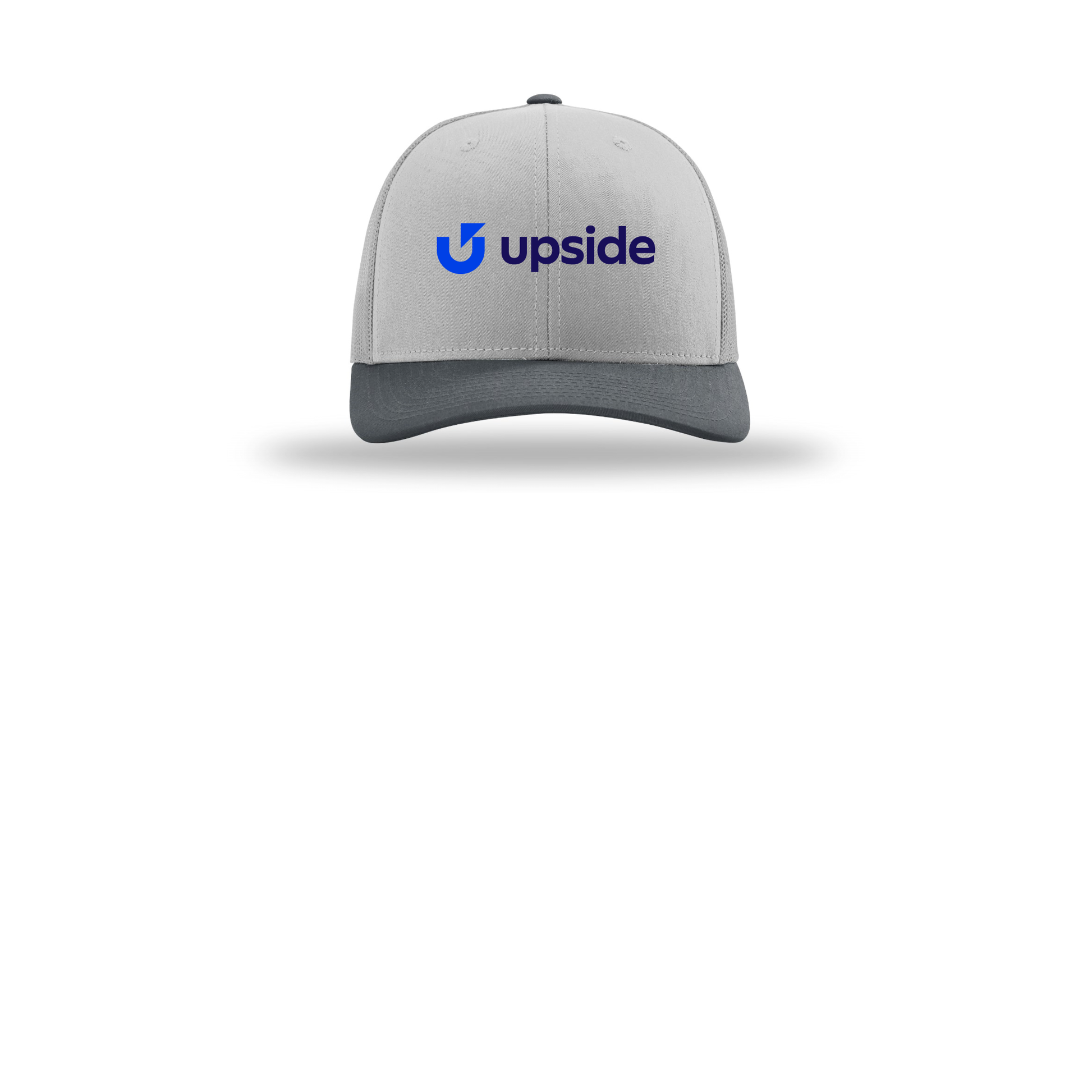 upside-richardson-trucker-cap-embroidery-capfront-R112-lightgreylightgreygunmetal-flat-front