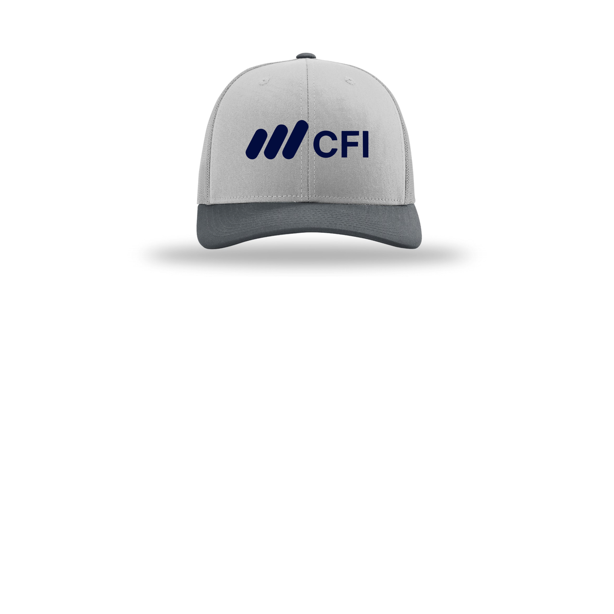corporatefinanceinstitute-richardson-trucker-cap-embroidery-capfront-R112-lightgreylightgreygunmetal-flat-front
