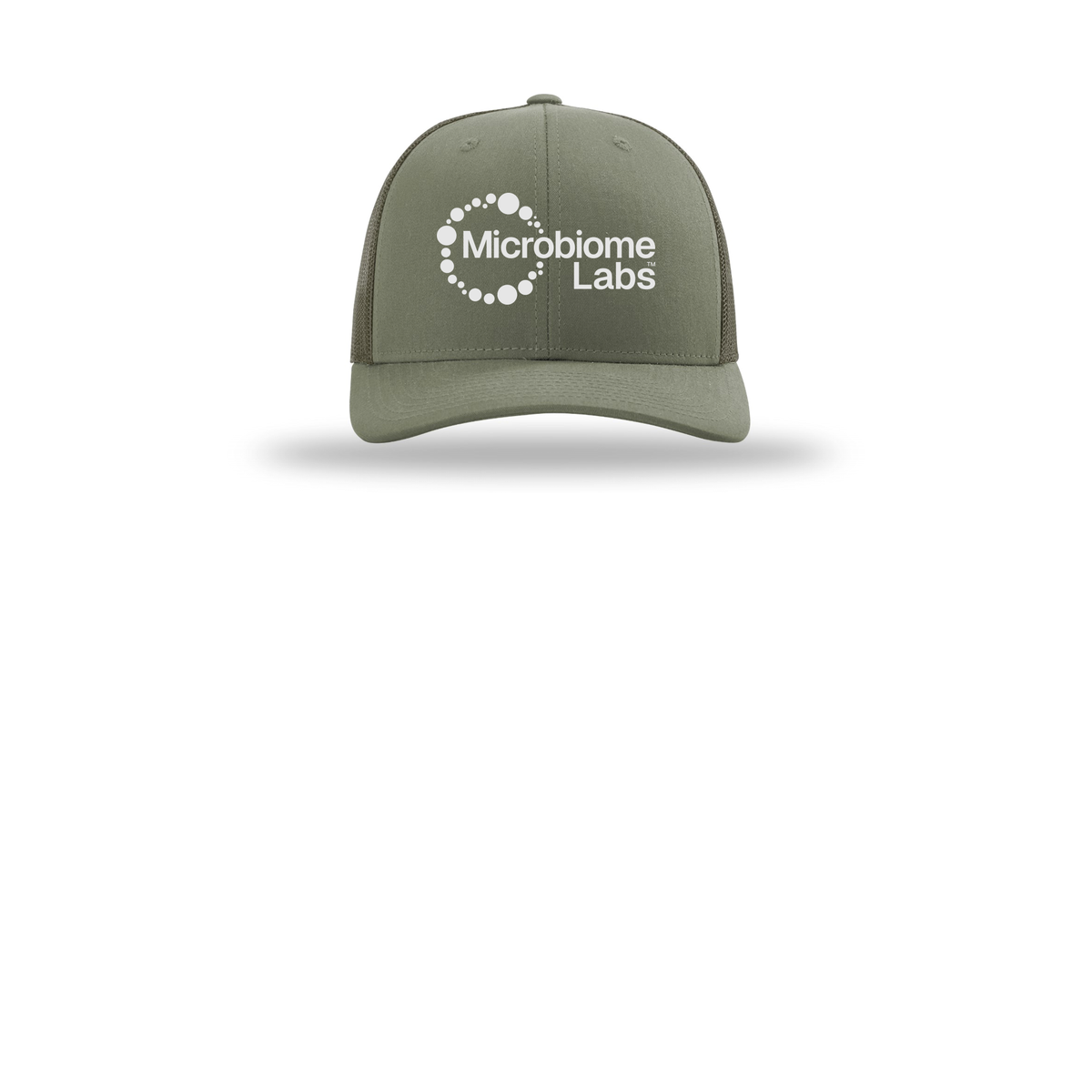 microbiomelabs-richardson-trucker-cap-embroidery-capfront-R112-loden-flat-front
