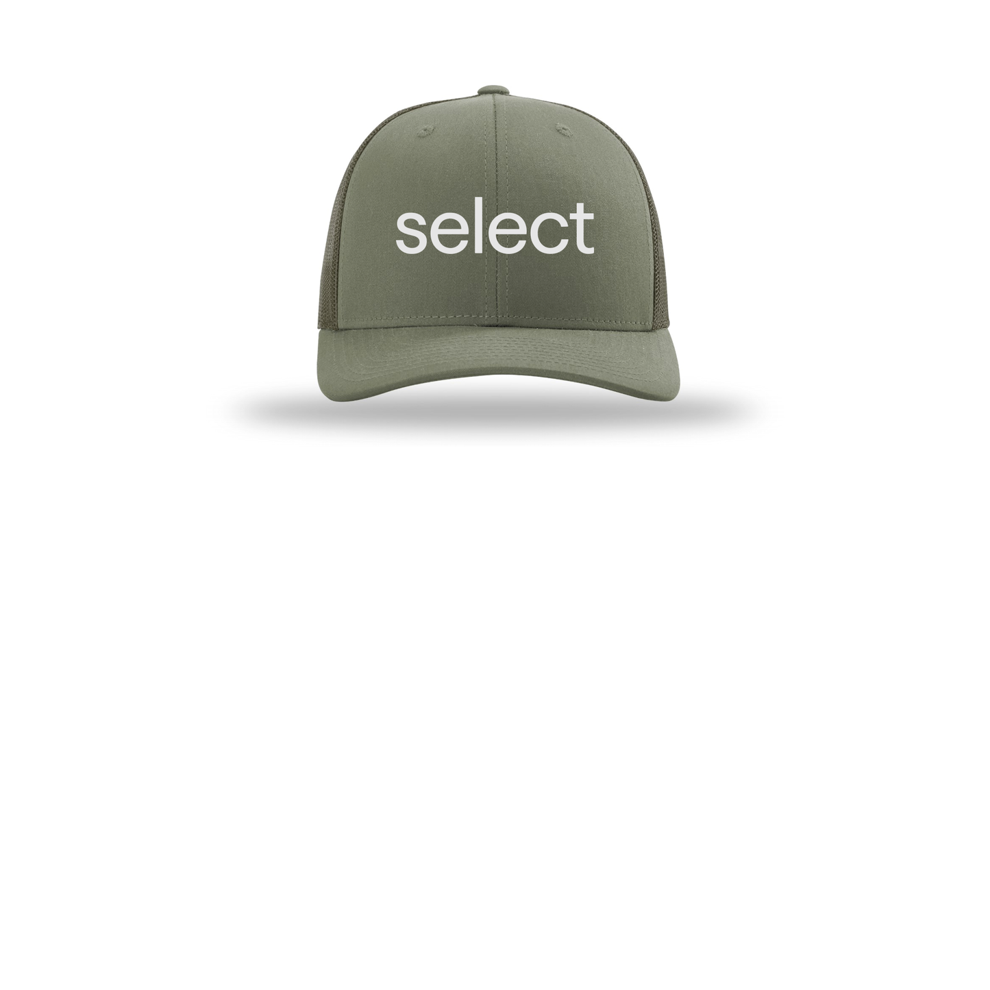 meetselect-richardson-trucker-cap-embroidery-capfront-R112-loden-flat-front