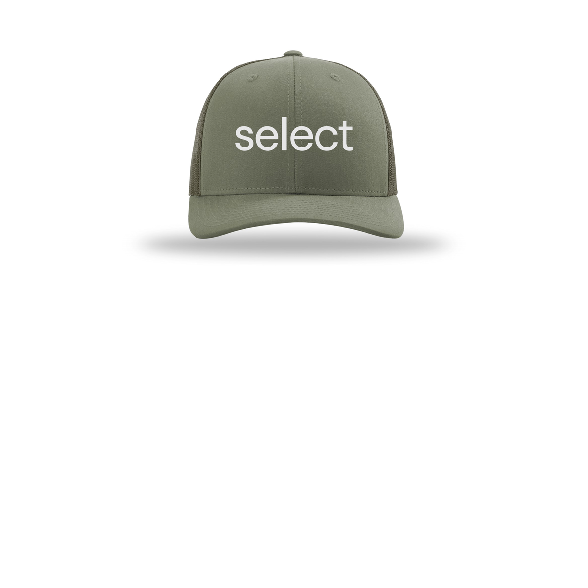 meetselect-richardson-trucker-cap-embroidery-capfront-R112-loden-flat-front
