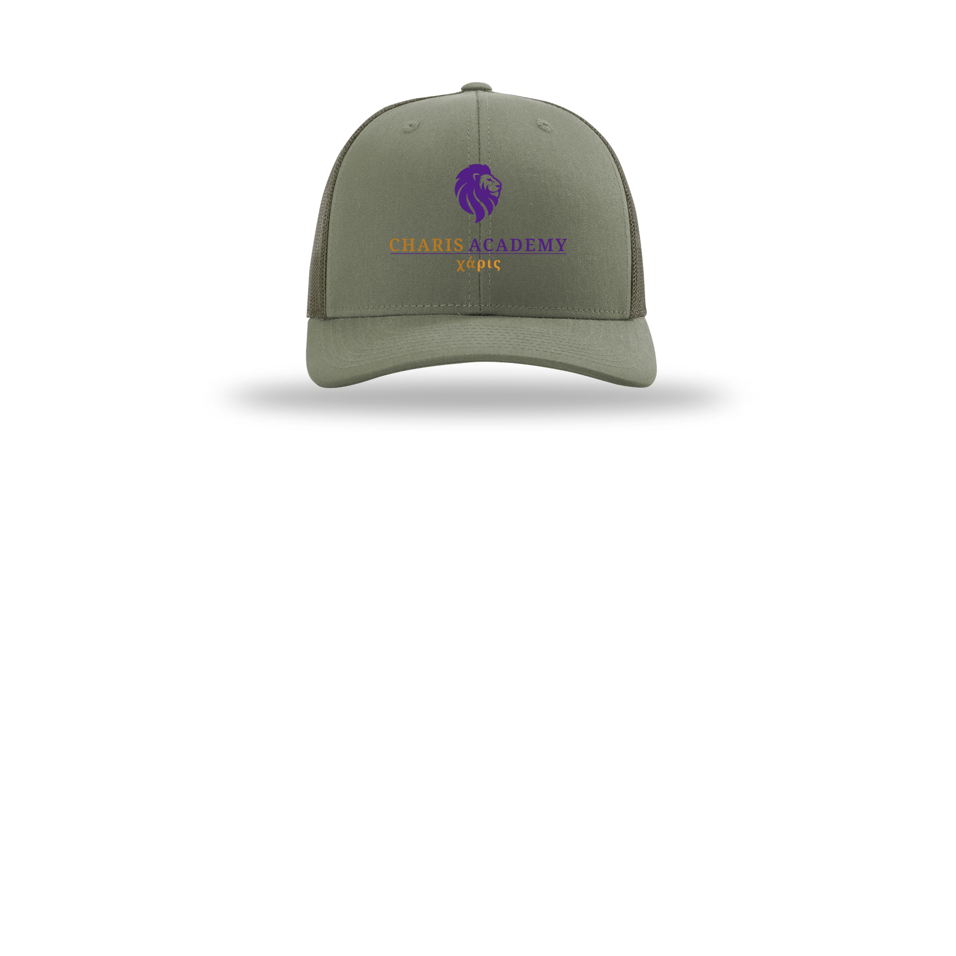 cahazleton-richardson-trucker-cap-embroidery-capfront-R112-loden-flat-front