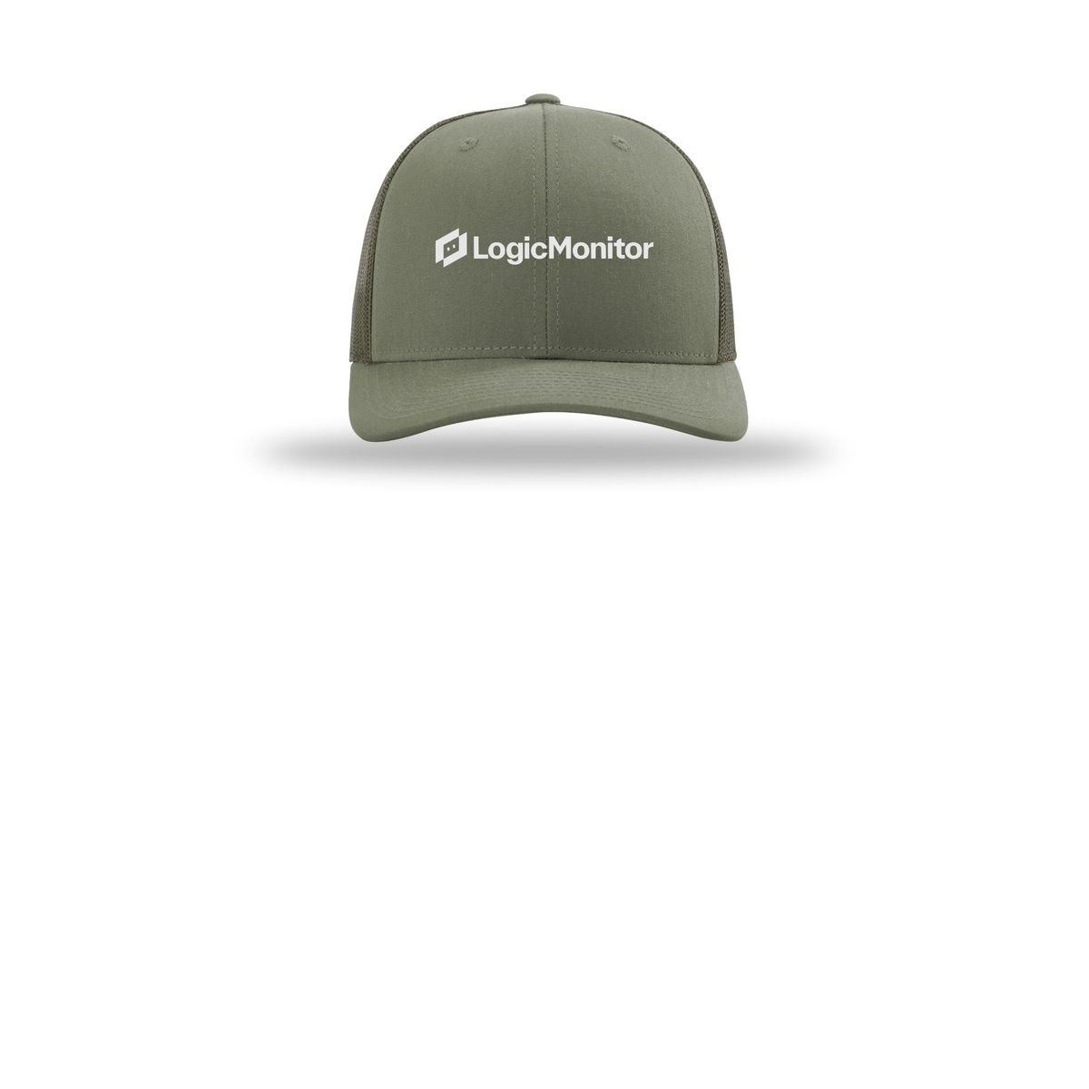 logicmonitor-richardson-trucker-cap-embroidery-capfront-R112-loden-flat-front