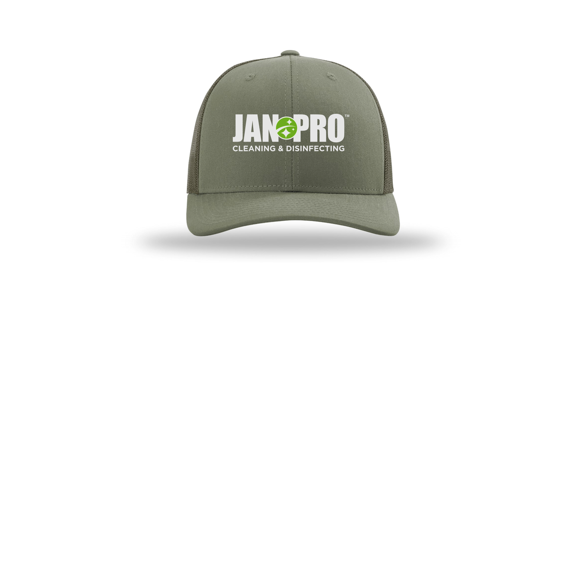 jan-pro-richardson-trucker-cap-embroidery-capfront-R112-loden-flat-front