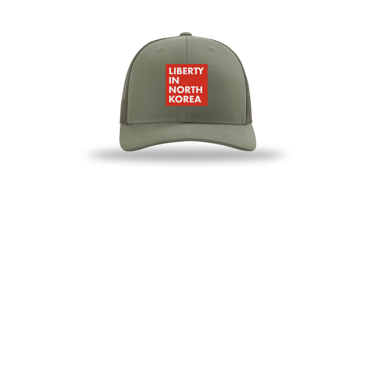 libertyinnorthkorea-richardson-trucker-cap-embroidery-capfront-R112-loden-flat-front