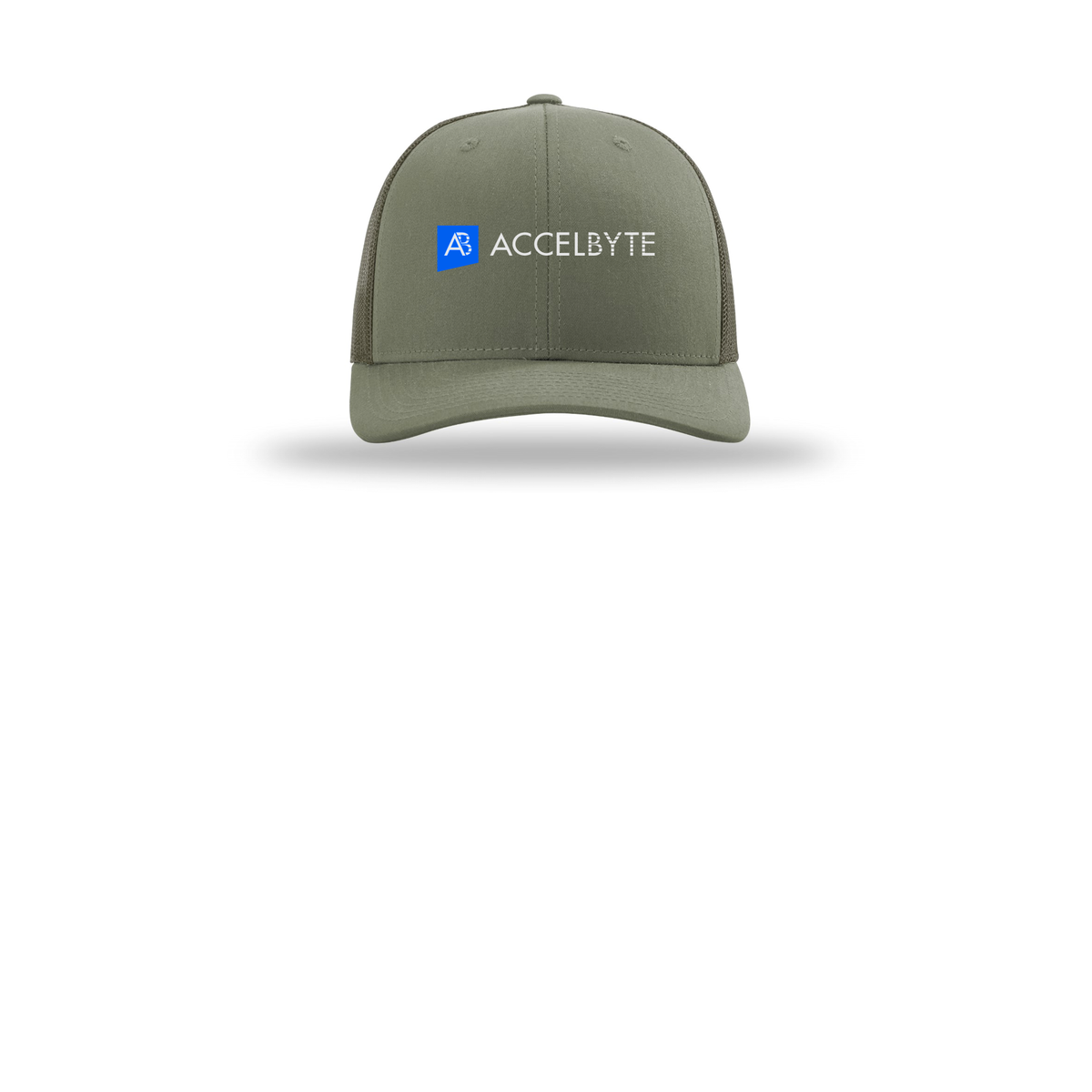 accelbyte-richardson-trucker-cap-embroidery-capfront-R112-loden-flat-front