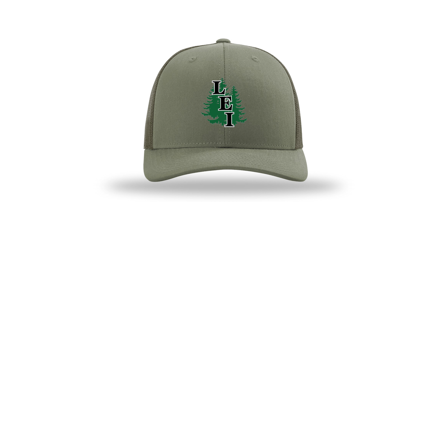 leisite-richardson-trucker-cap-embroidery-capfront-R112-loden-flat-front