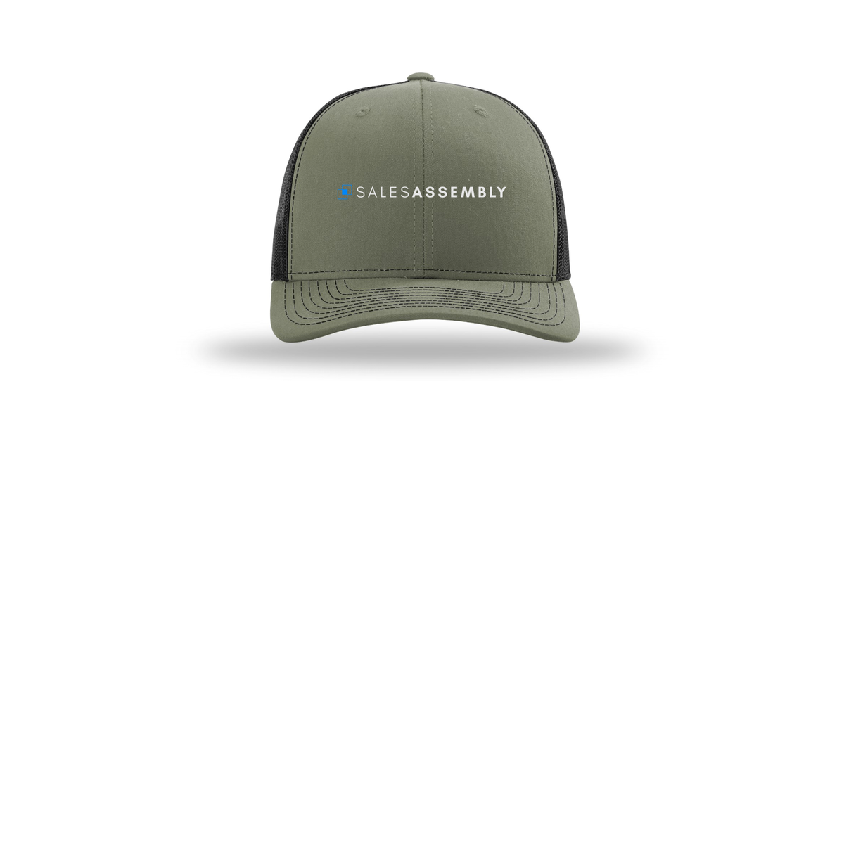 salesassembly-richardson-trucker-cap-embroidery-capfront-R112-lodenblack-flat-front