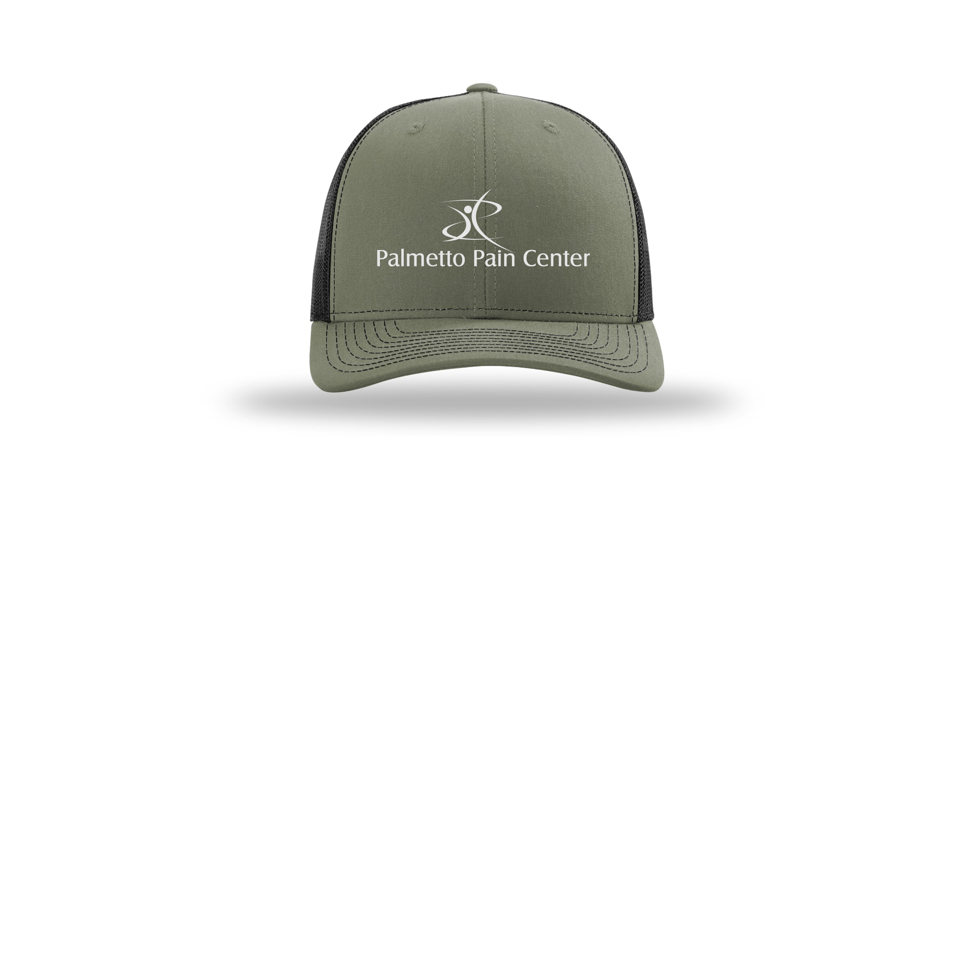 palmetto-pain-center-richardson-trucker-cap-embroidery-capfront-R112-lodenblack-flat-front