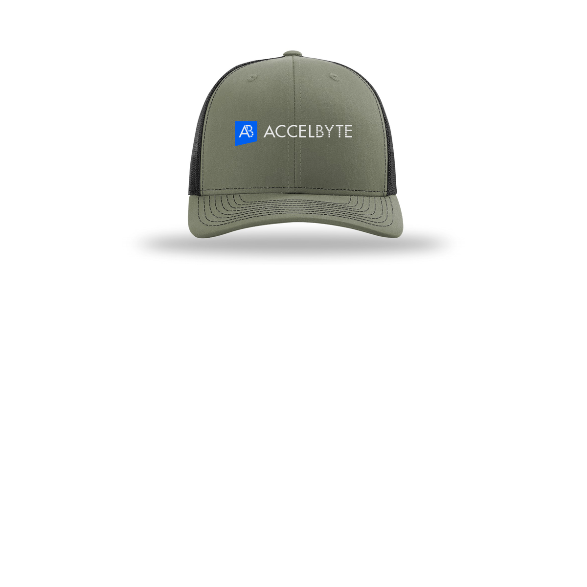 accelbyte-richardson-trucker-cap-embroidery-capfront-R112-lodenblack-flat-front