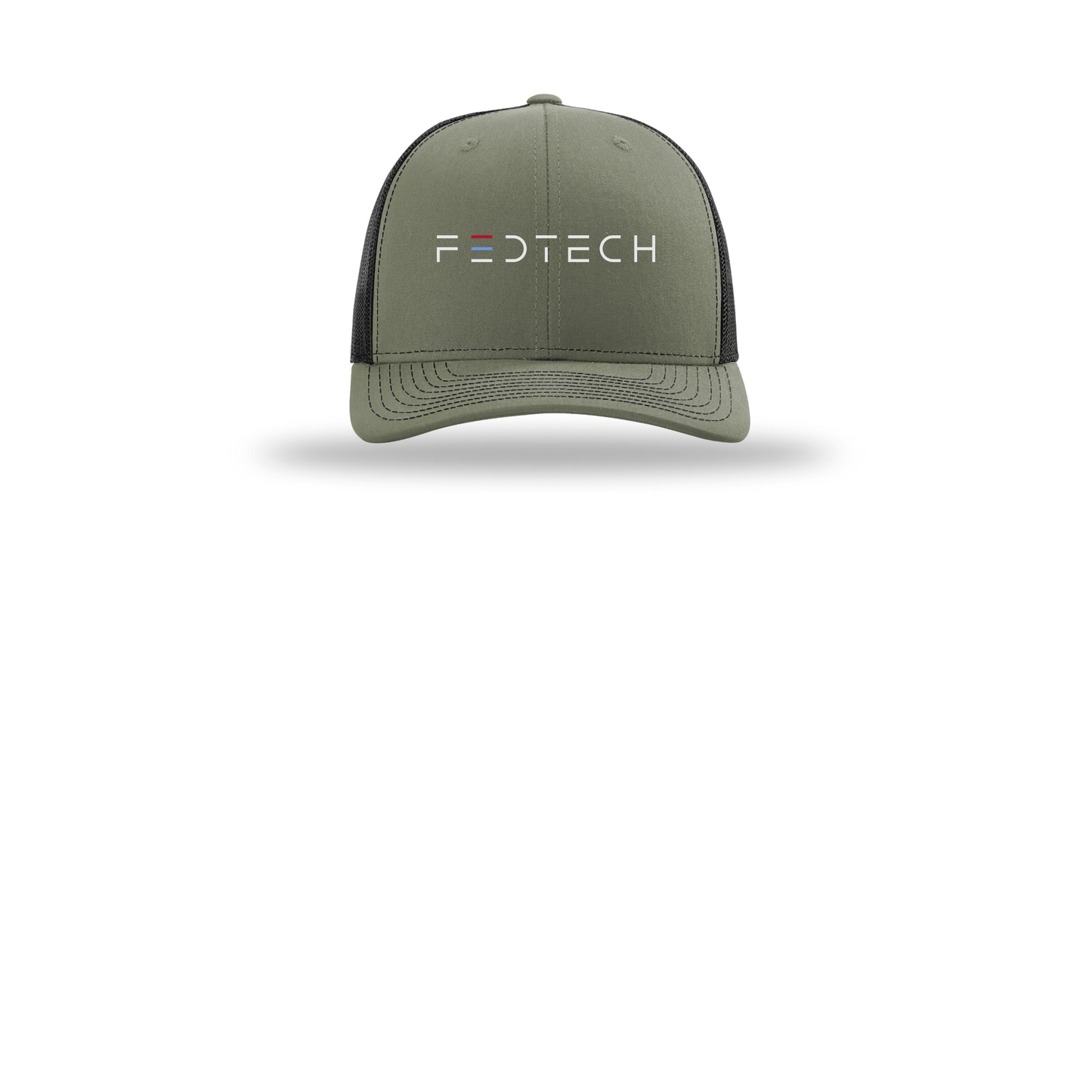 fedtech-richardson-trucker-cap-embroidery-capfront-R112-lodenblack-flat-front