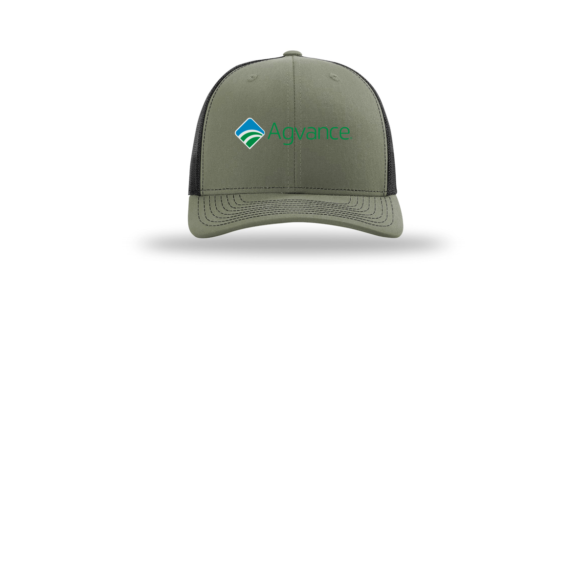agvance-richardson-trucker-cap-embroidery-capfront-R112-lodenblack-flat-front