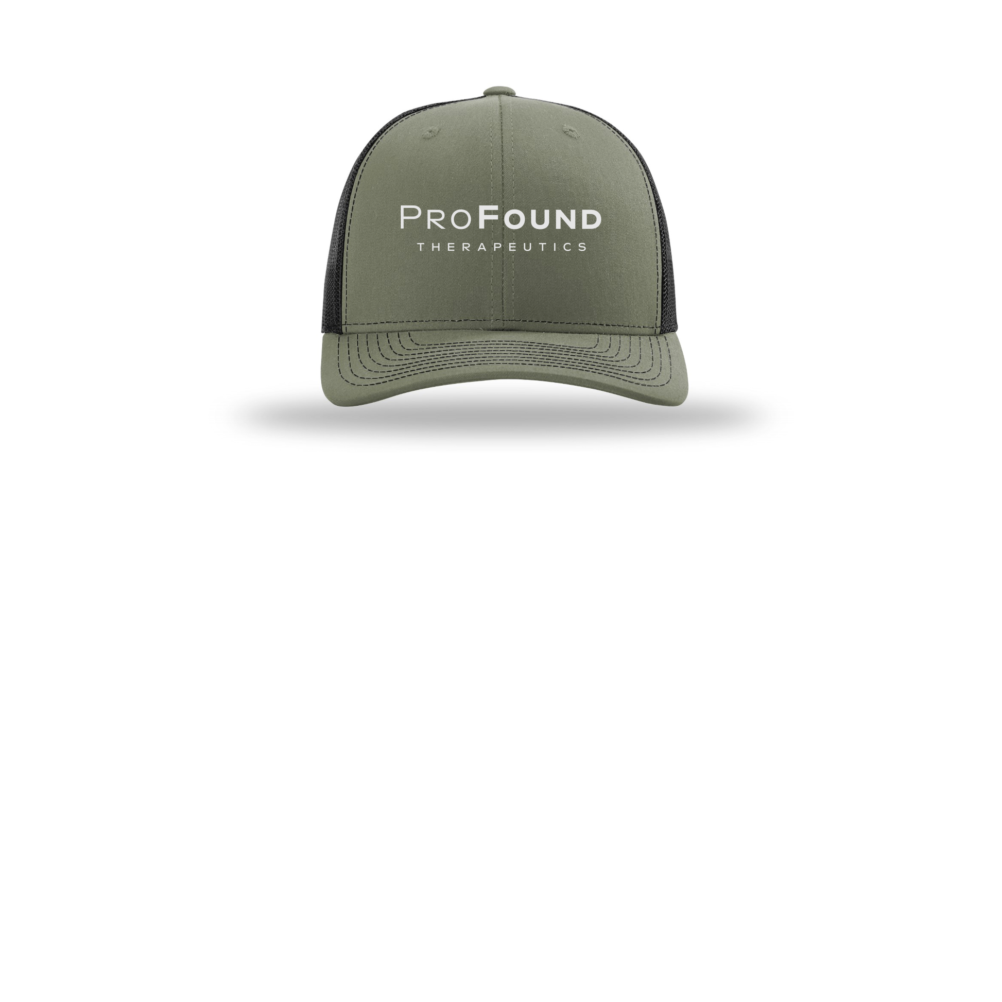 profoundtx-richardson-trucker-cap-embroidery-capfront-R112-lodenblack-flat-front