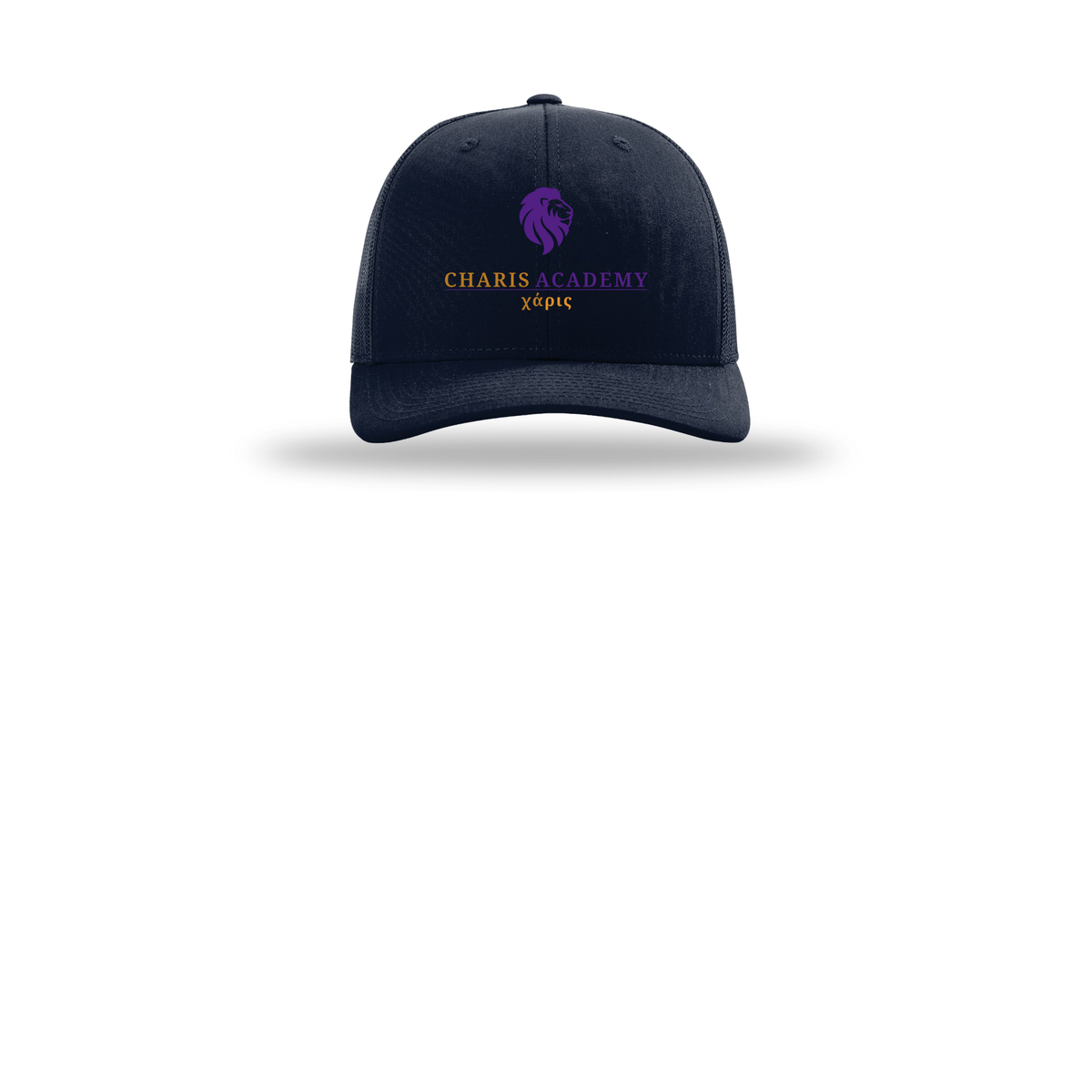cahazleton-richardson-trucker-cap-embroidery-capfront-R112-navy-flat-front