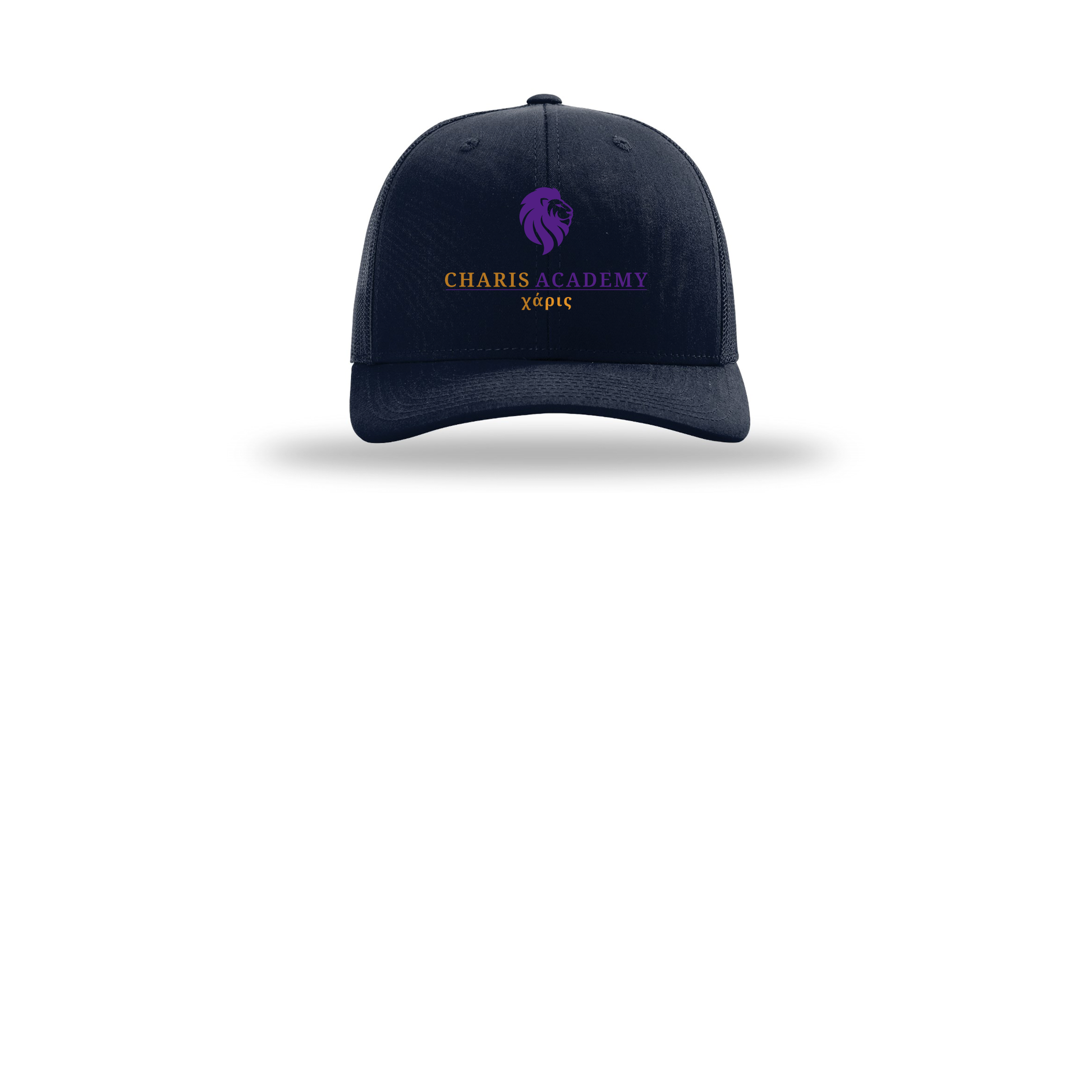 cahazleton-richardson-trucker-cap-embroidery-capfront-R112-navy-flat-front