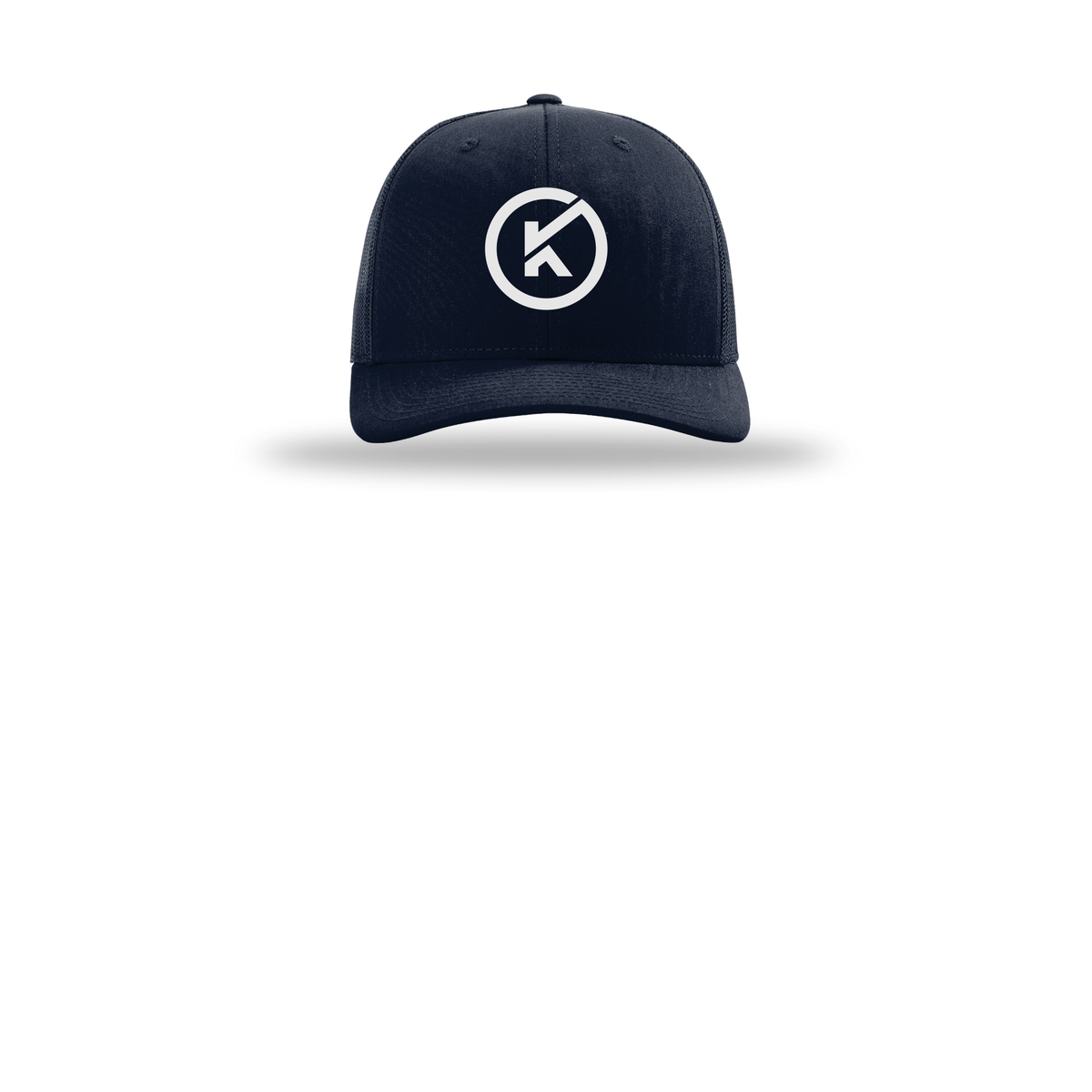 kitmanlabs-richardson-trucker-cap-embroidery-capfront-R112-navy-flat-front