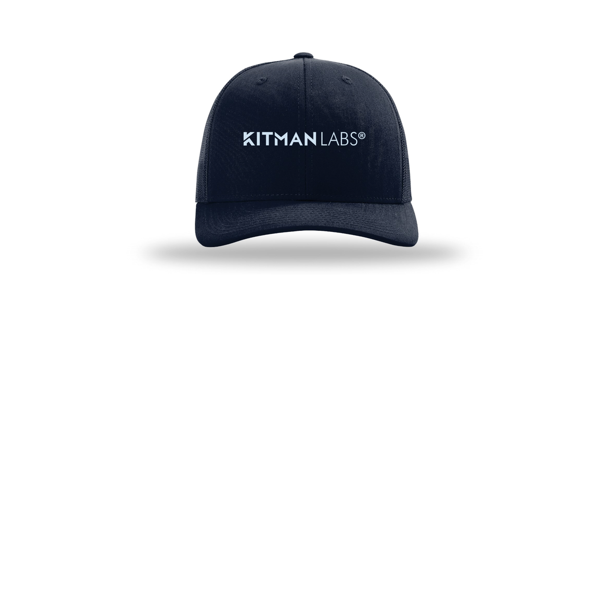 kitmanlabs-richardson-trucker-cap-embroidery-capfront-R112-navy-flat-front