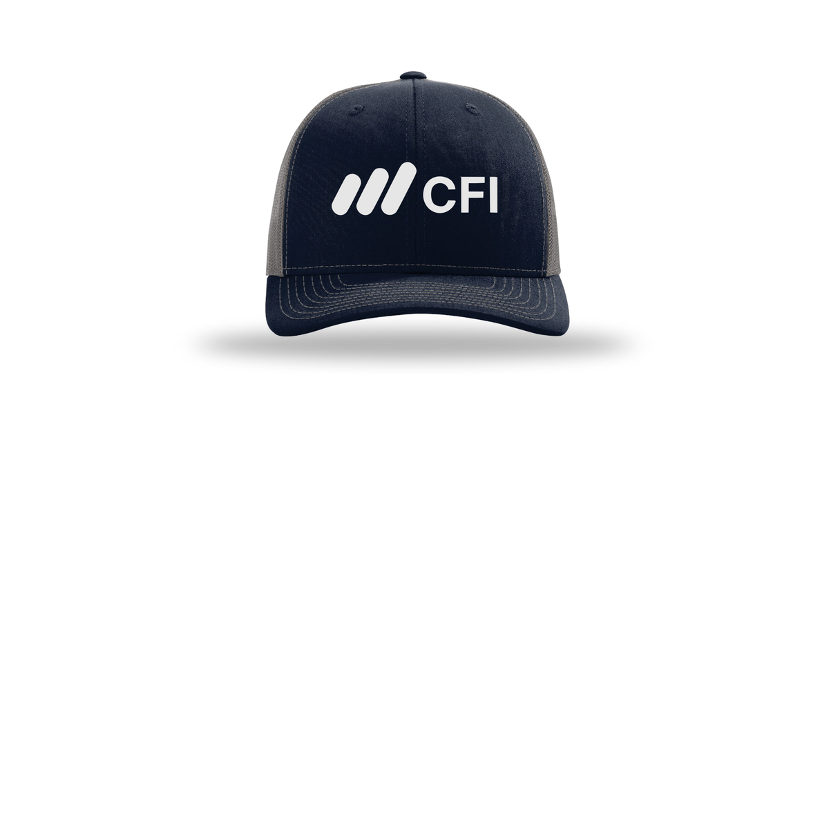 corporatefinanceinstitute-richardson-trucker-cap-embroidery-capfront-R112-navycharcoal-flat-front