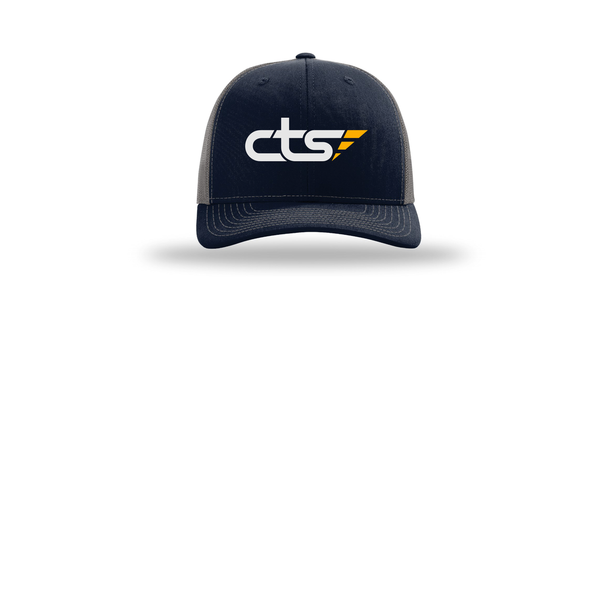 cts1-richardson-trucker-cap-embroidery-capfront-R112-navycharcoal-flat-front