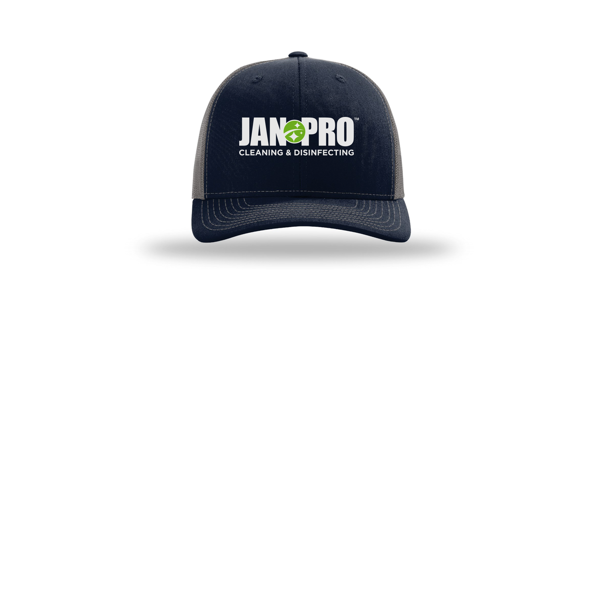 jan-pro-richardson-trucker-cap-embroidery-capfront-R112-navycharcoal-flat-front
