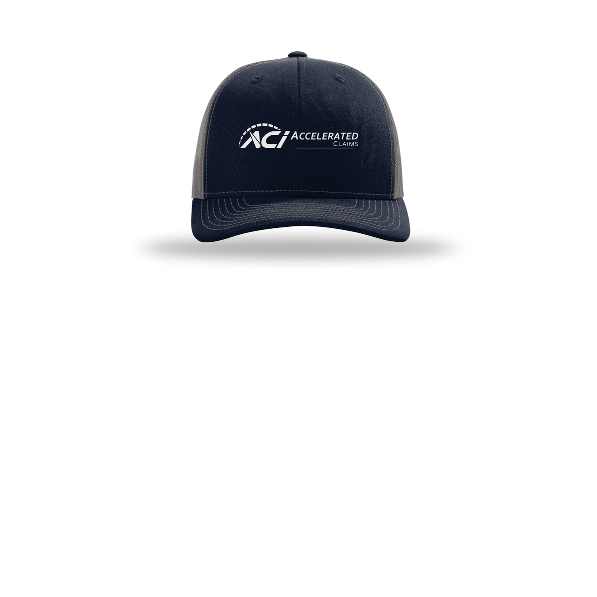 accelclaims-richardson-trucker-cap-embroidery-capfront-R112-navycharcoal-flat-front