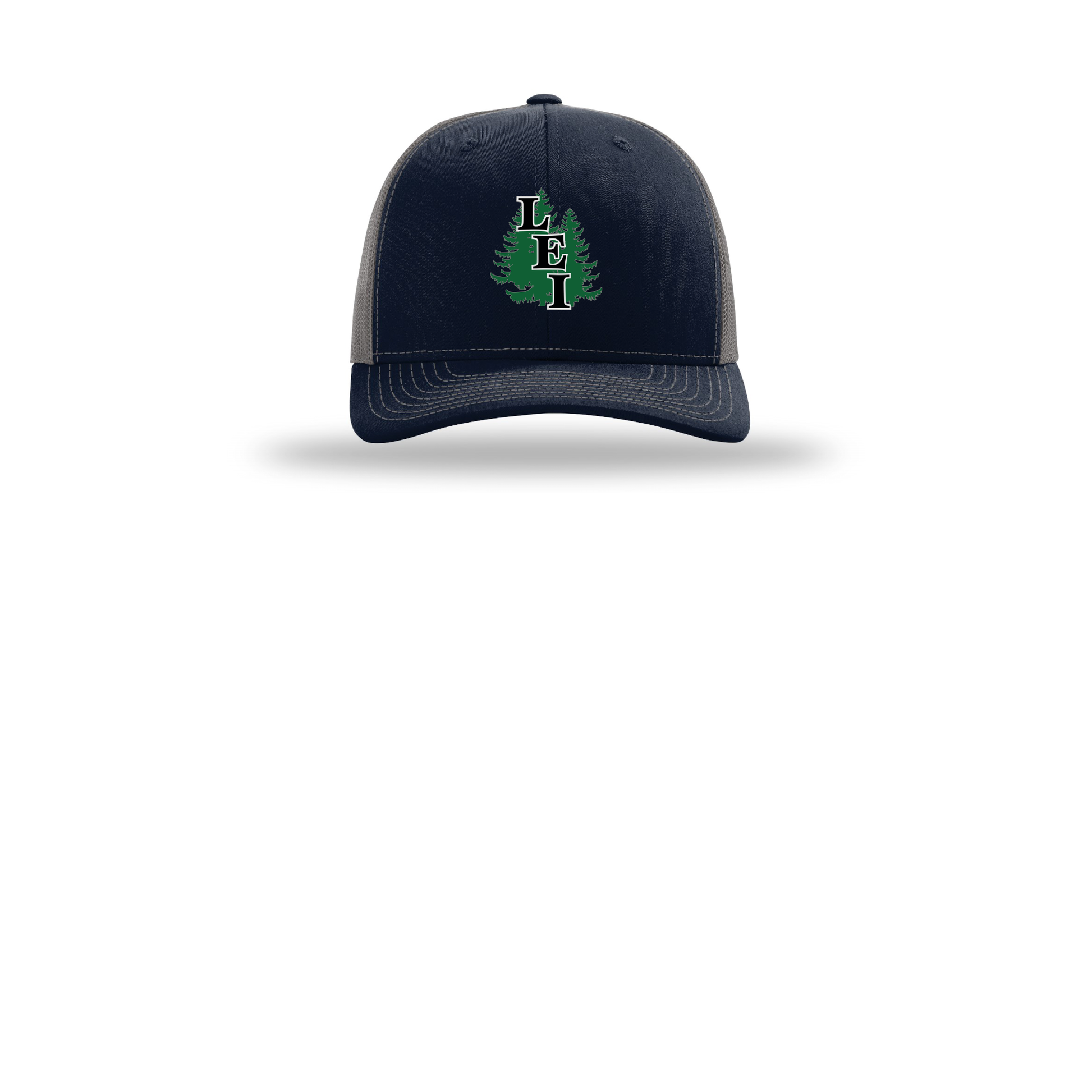 leisite-richardson-trucker-cap-embroidery-capfront-R112-navycharcoal-flat-front