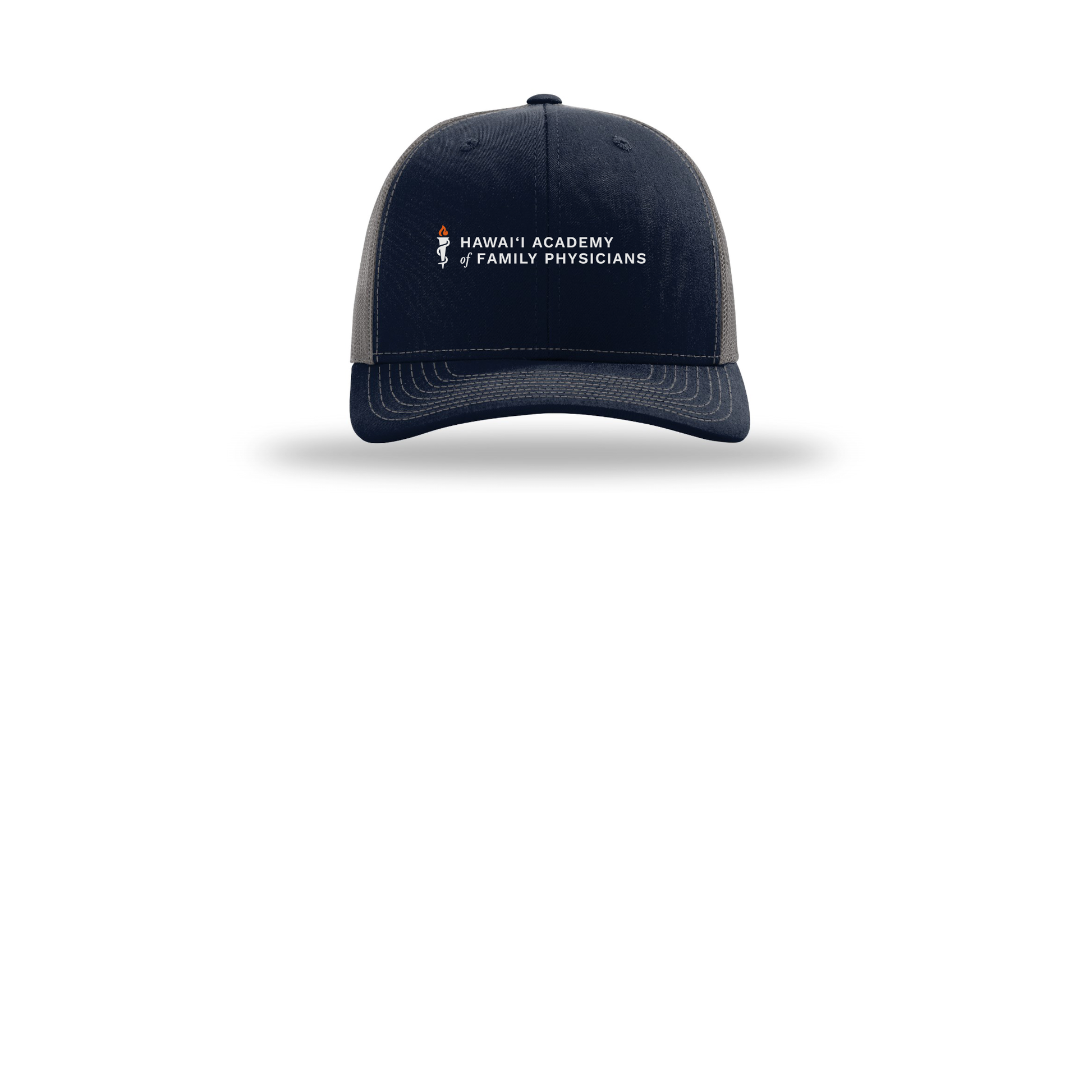 hafp-richardson-trucker-cap-embroidery-capfront-R112-navycharcoal-flat-front