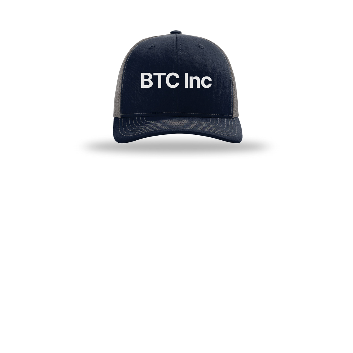 btc-richardson-trucker-cap-embroidery-capfront-R112-navycharcoal-flat-front