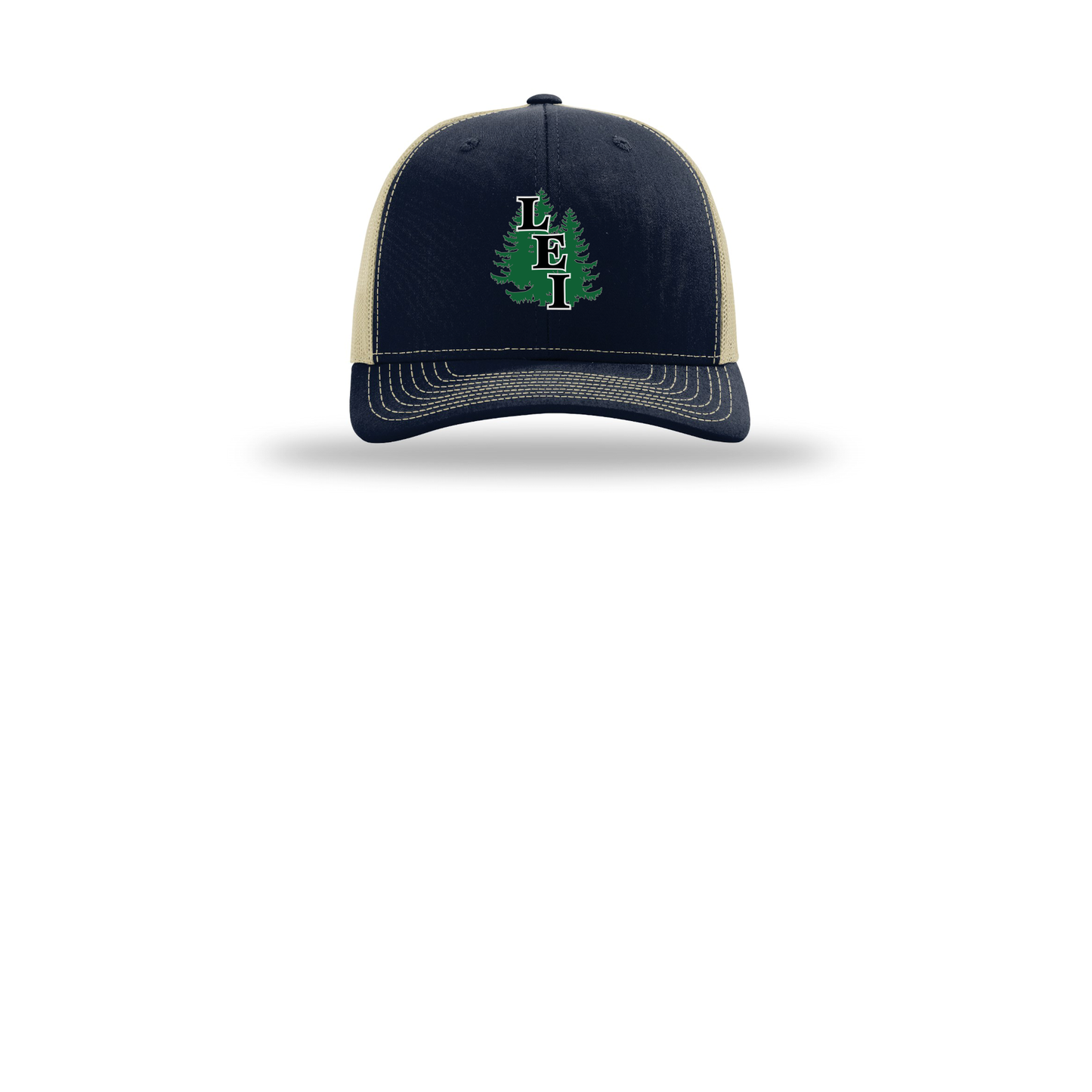 leisite-richardson-trucker-cap-embroidery-capfront-R112-navykhaki-flat-front