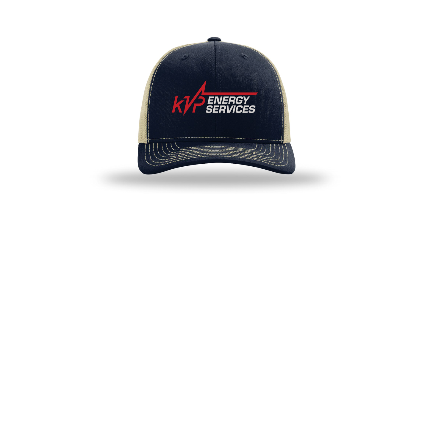 kvpenergy-richardson-trucker-cap-embroidery-capfront-R112-navykhaki-flat-front