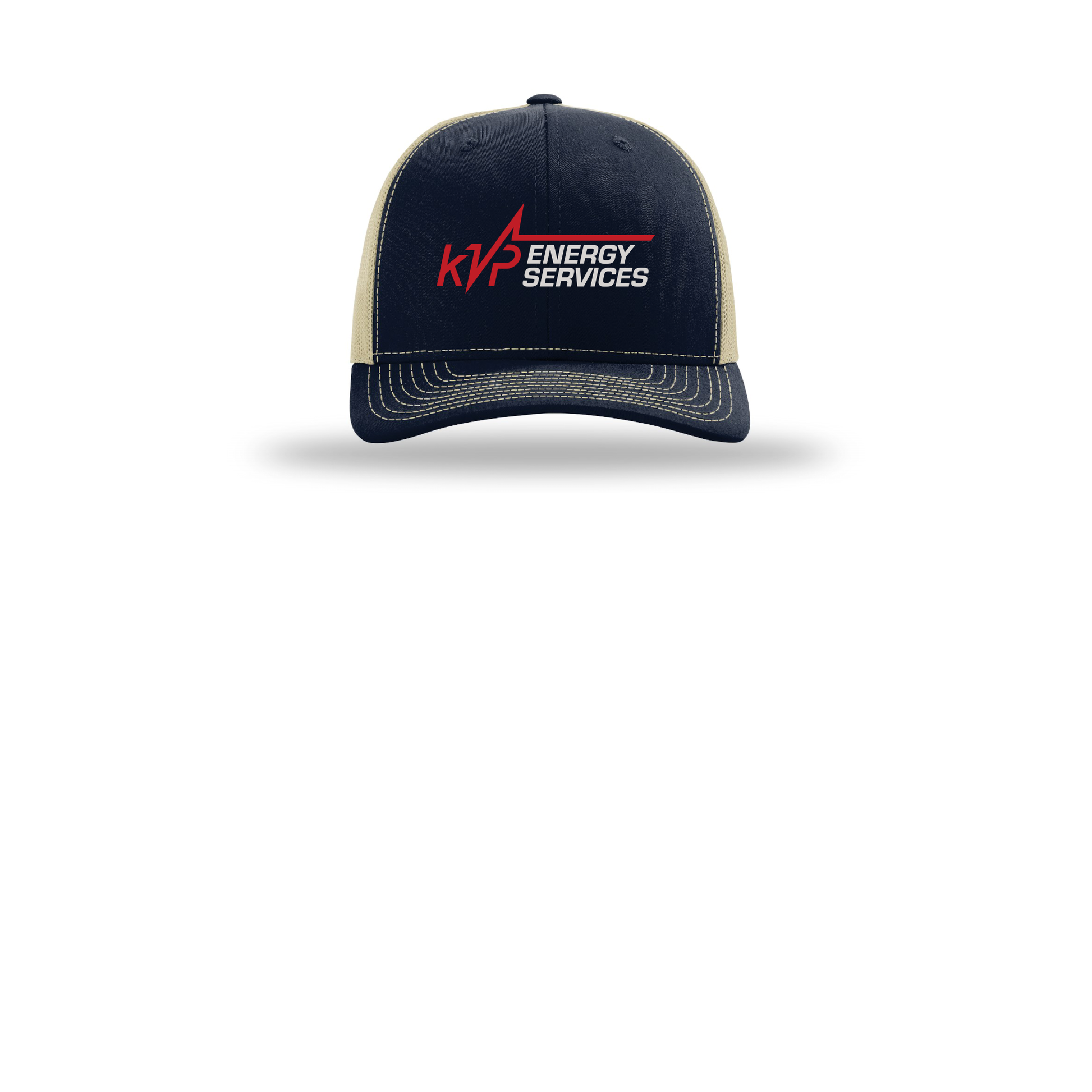 kvpenergy-richardson-trucker-cap-embroidery-capfront-R112-navykhaki-flat-front