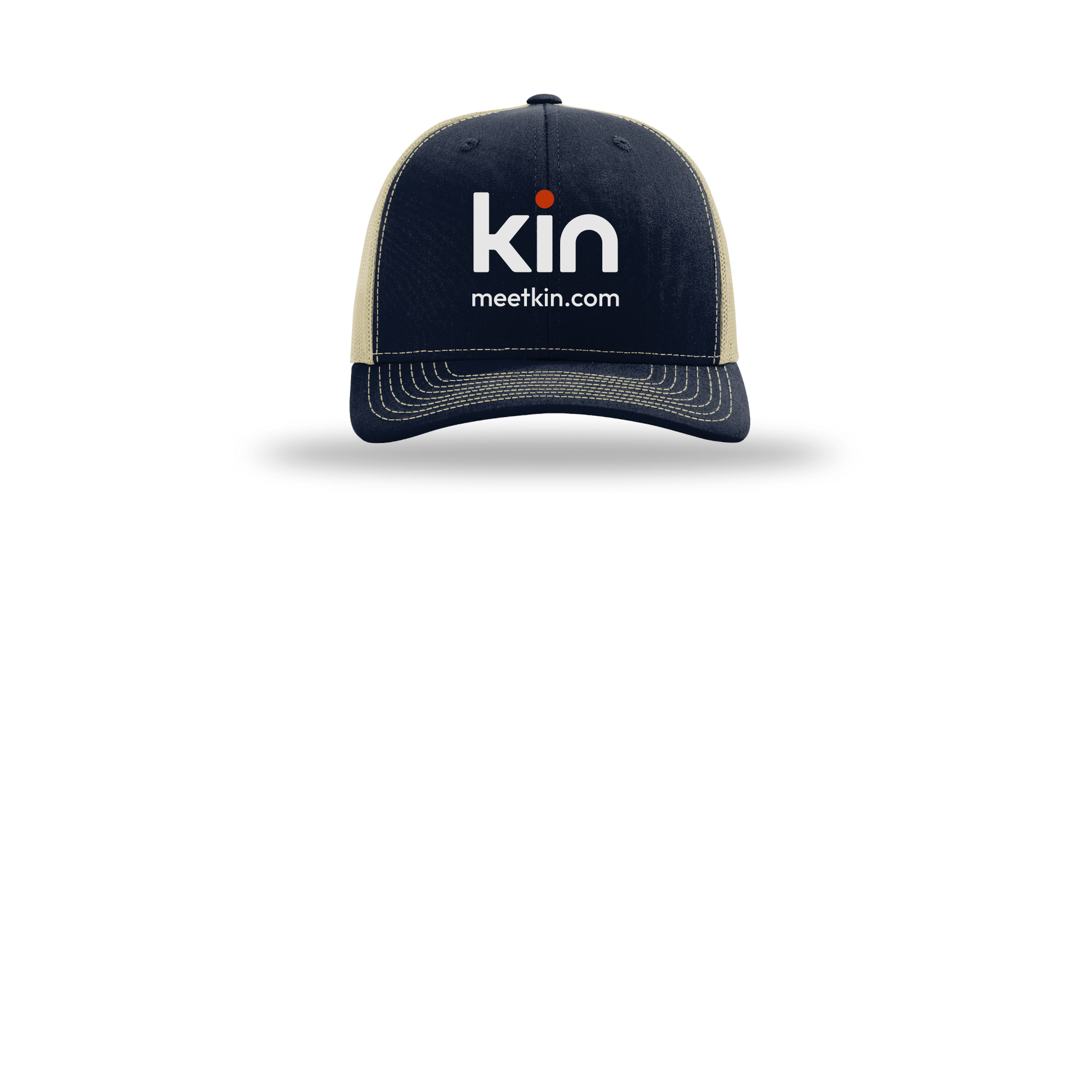 kin-richardson-trucker-cap-embroidery-capfront-R112-navykhaki-flat-front