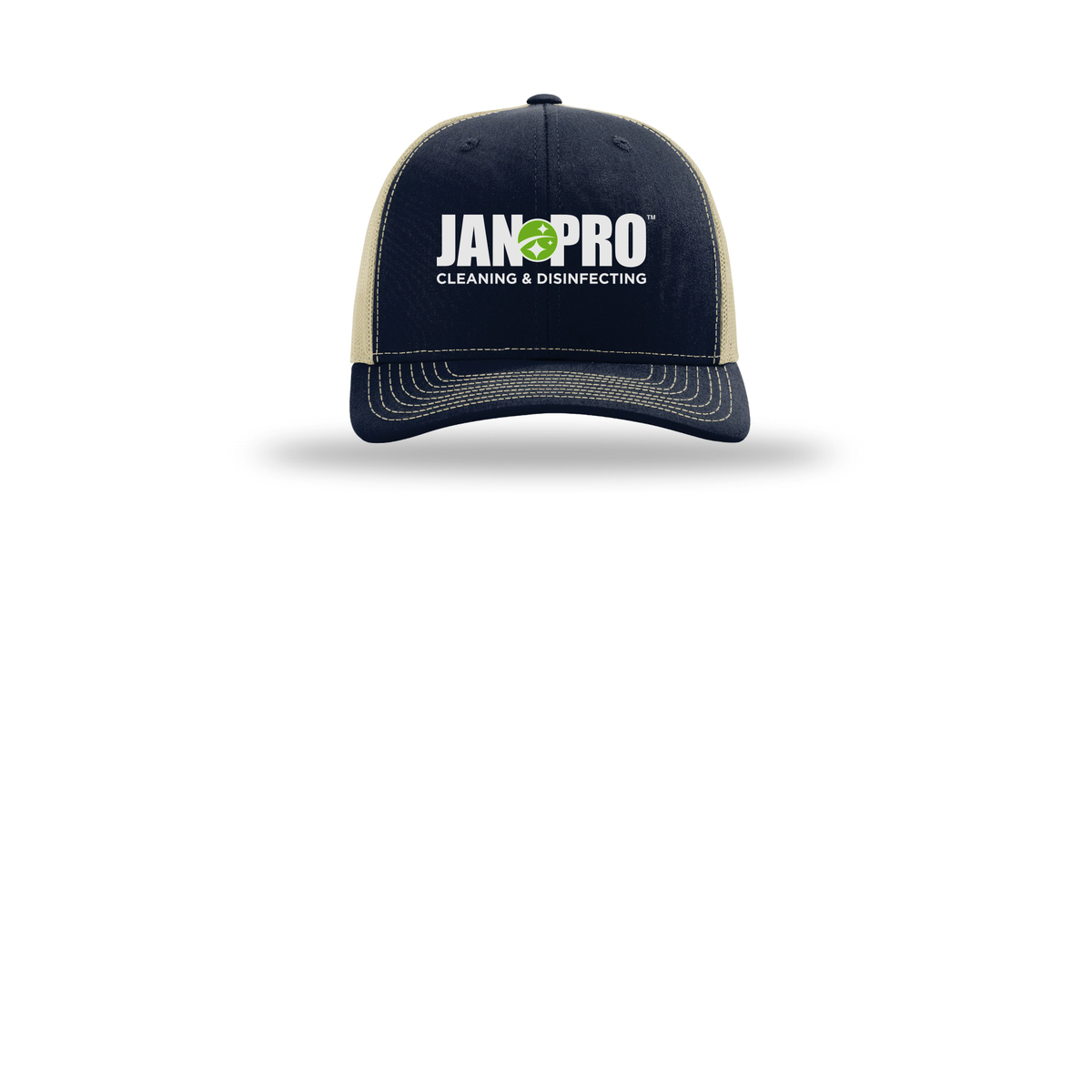 jan-pro-richardson-trucker-cap-embroidery-capfront-R112-navykhaki-flat-front