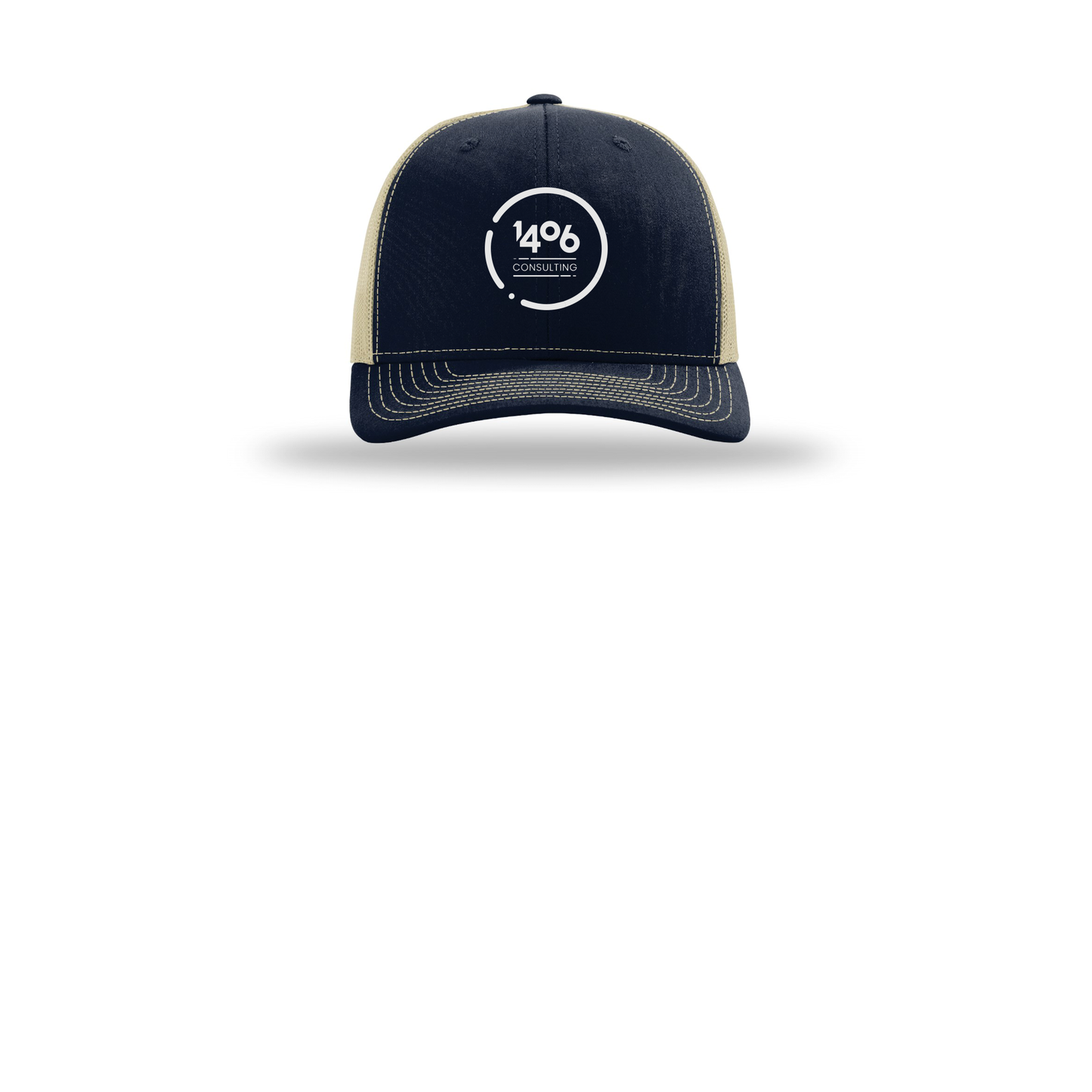 1406consulting-richardson-trucker-cap-embroidery-capfront-R112-navykhaki-flat-front