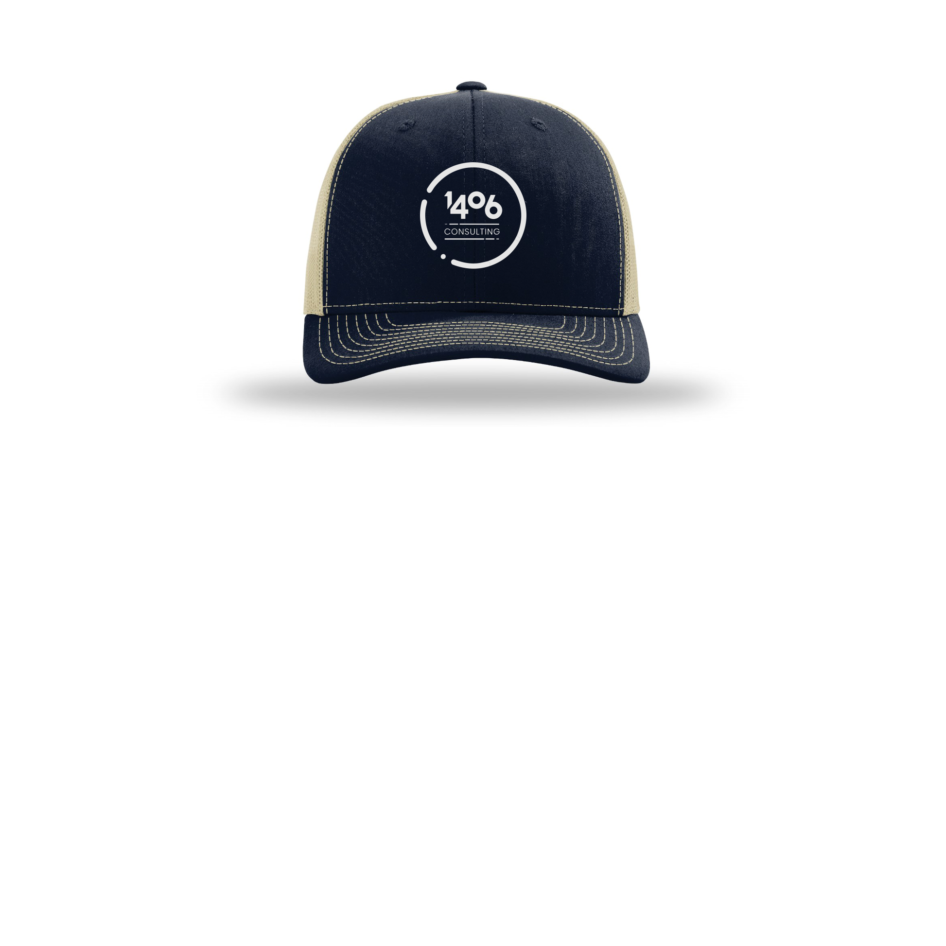 1406consulting-richardson-trucker-cap-embroidery-capfront-R112-navykhaki-flat-front
