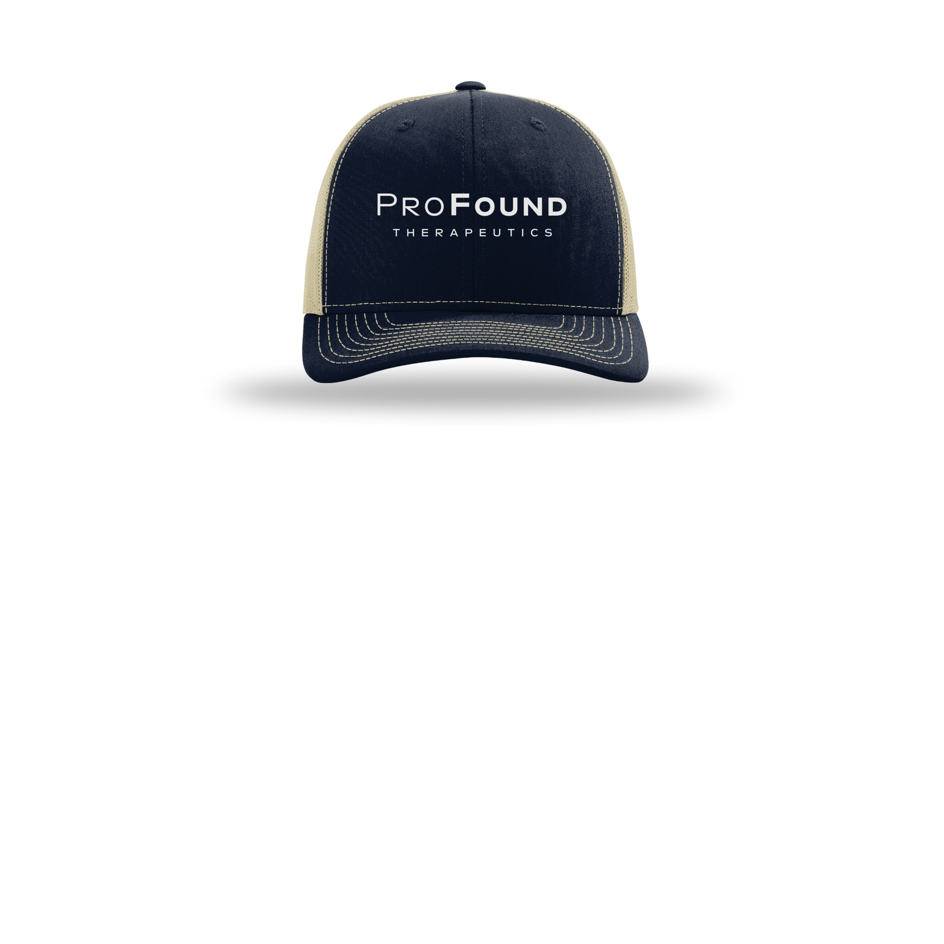 profoundtx-richardson-trucker-cap-embroidery-capfront-R112-navykhaki-flat-front