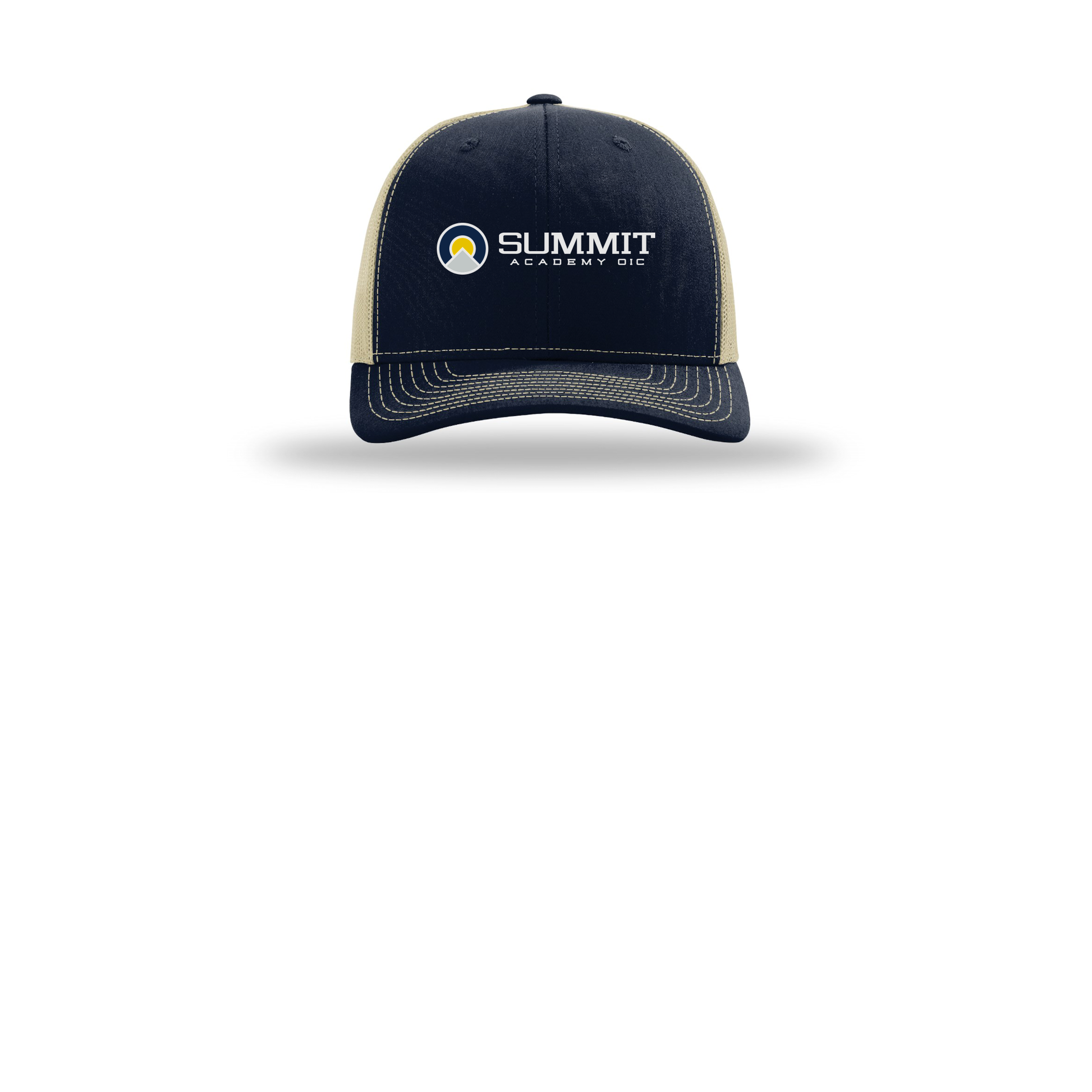 saoic-richardson-trucker-cap-embroidery-capfront-R112-navykhaki-flat-front